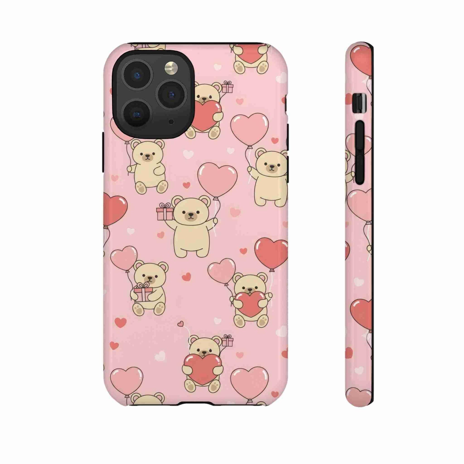 Teddy's Valentine Parade Phone Case for iPhone 11-17 and Galaxy S21-S25 - KARARMDESIGN