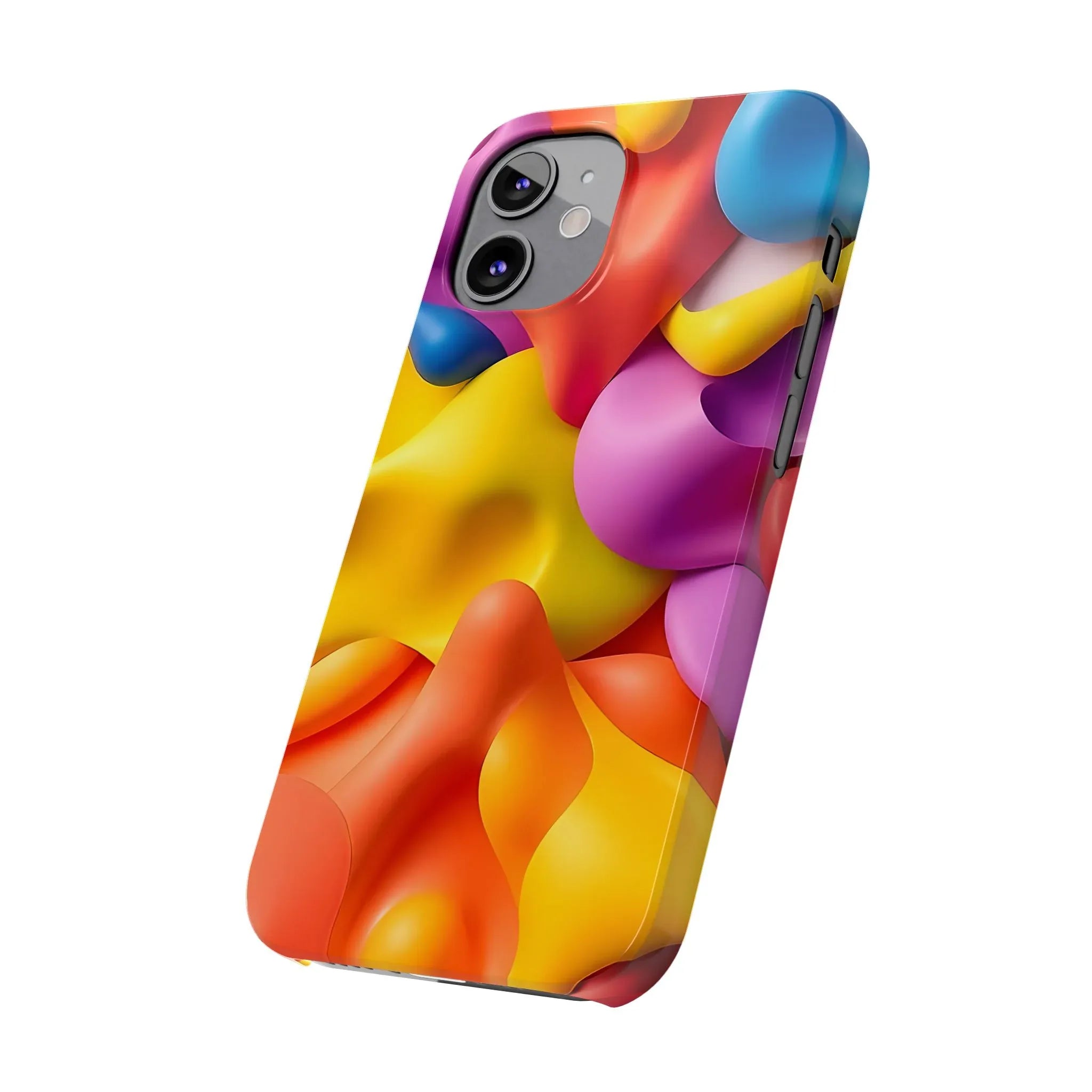 Vibrant Abstract Color Phone Case for iPhone 11-16 - KARARMDESIGN