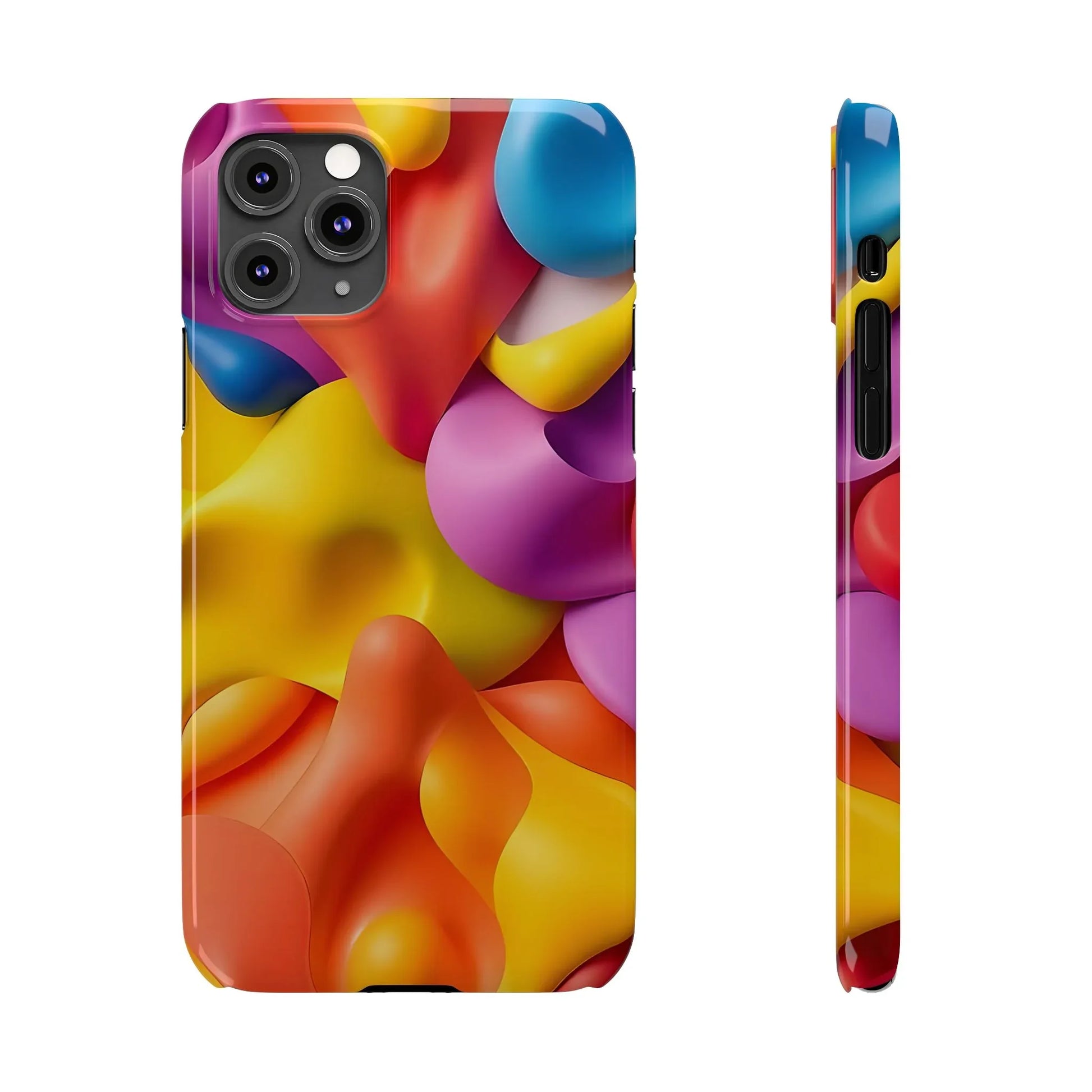 Vibrant Abstract Color Phone Case for iPhone 11-16 - KARARMDESIGN