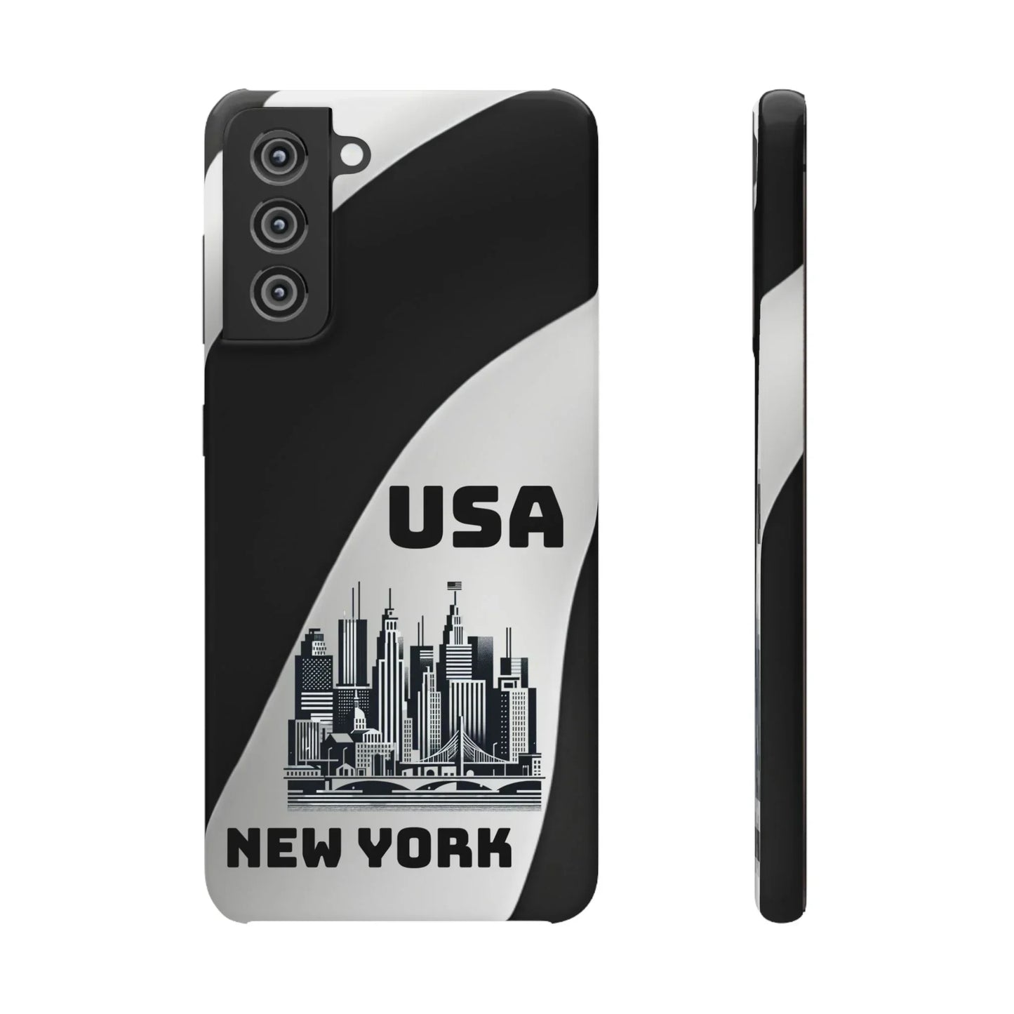 Monochrome New York City Skyline Phone Case for iPhone, Galaxy & Pixel - KarArmDesign