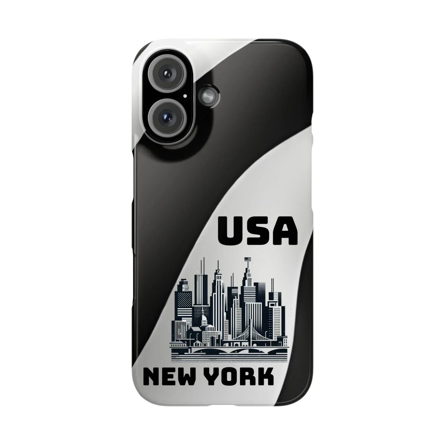 Monochrome New York City Skyline Phone Case for iPhone, Galaxy & Pixel - KarArmDesign