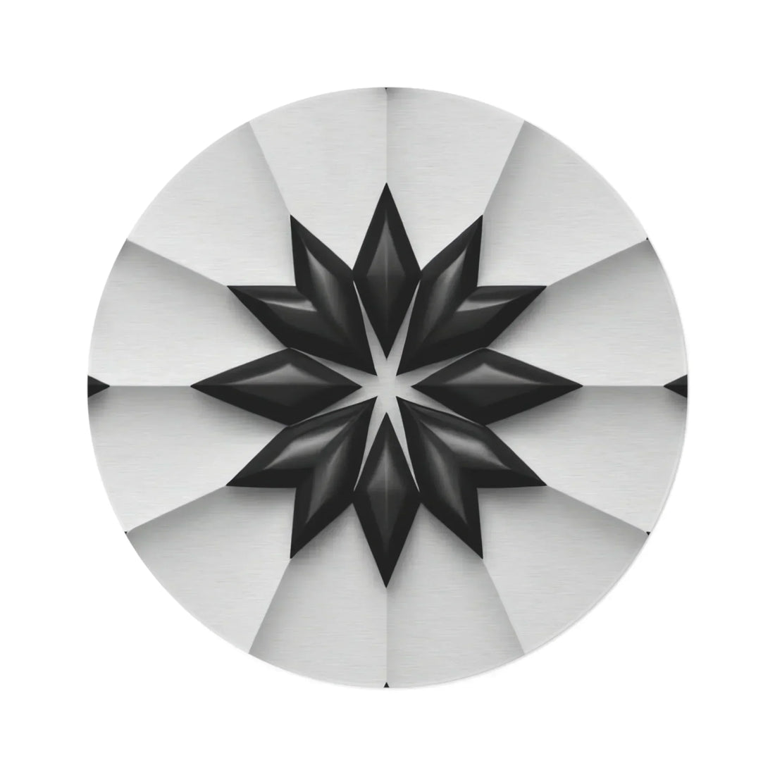 Modern Black and White Round Rug – 3D Effect for Artistic Floors - KarArmDesign