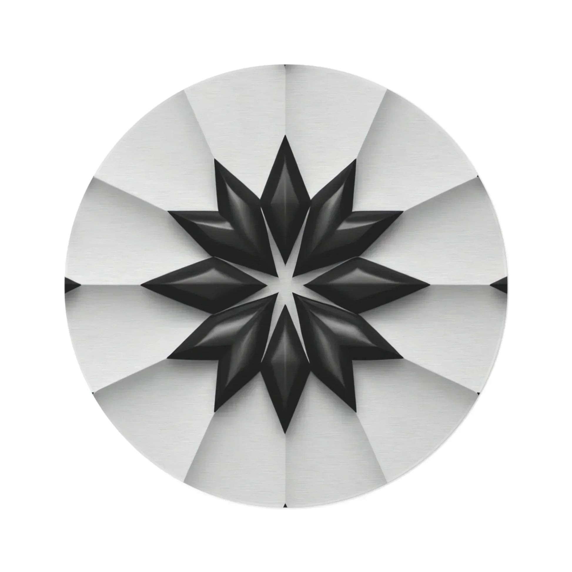 Modern Black and White Round Rug – 3D Effect for Artistic Floors - KarArmDesign