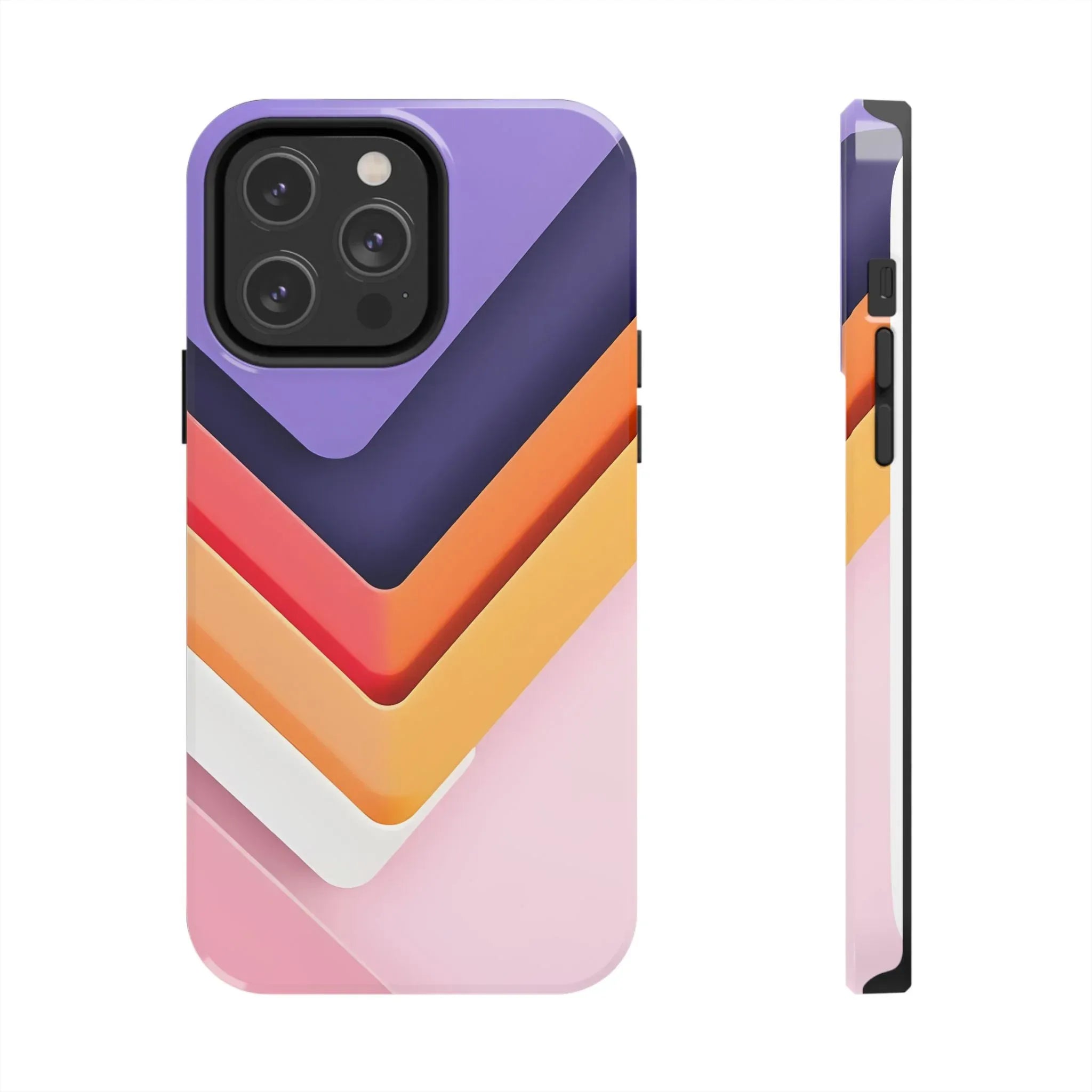 Vibrant Geometric Chevron Phone Case for iPhone and Galaxy - KARARMDESIGN