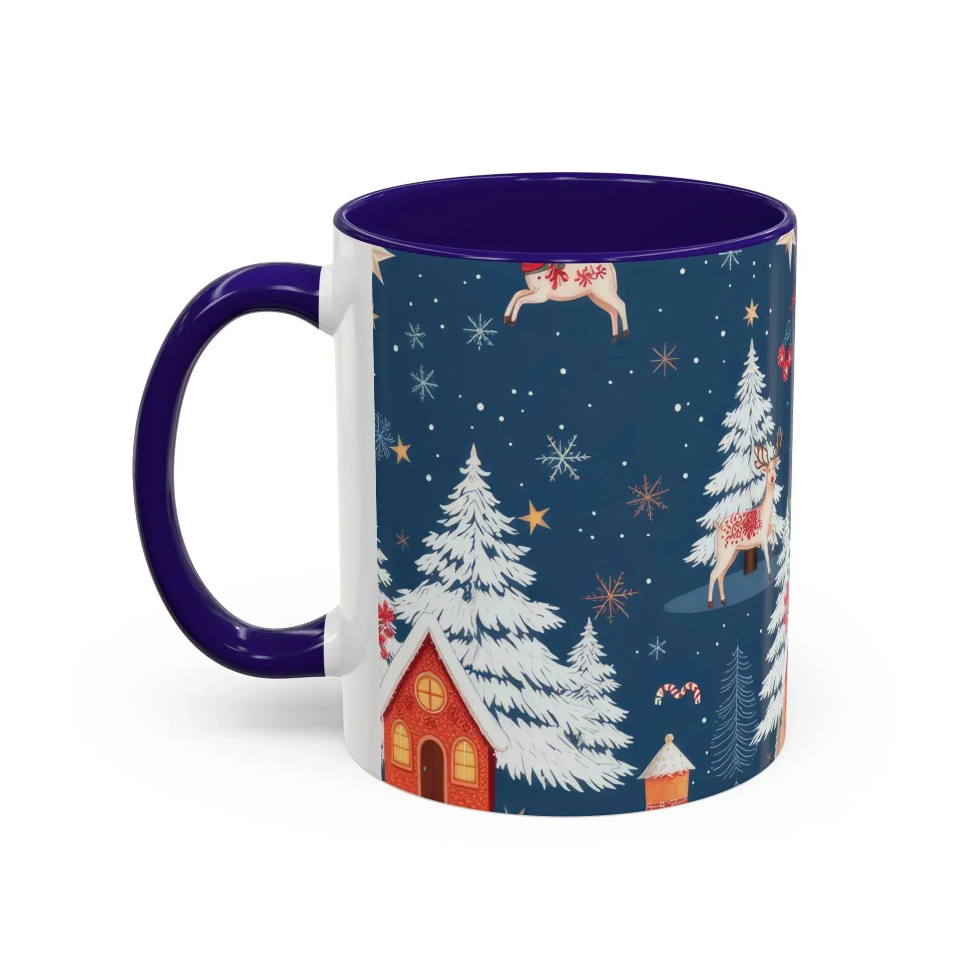 Dark Blue Christmas Mug - Colorful Mugs (11oz, 15oz) - KARARMDESIGN