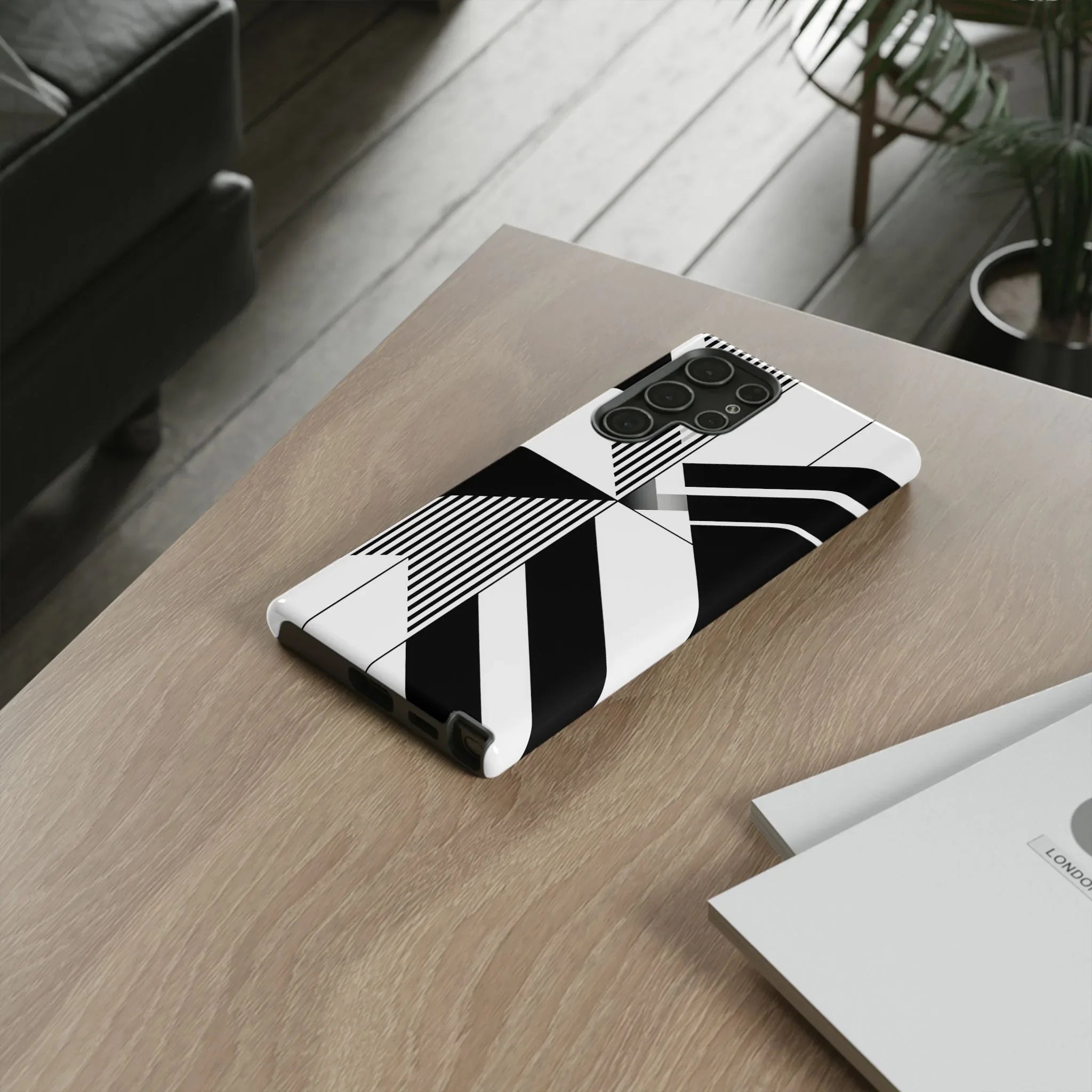 Monochrome Tough Phone Case for iPhone 11-16 and Galaxy S20–S25 - KARARMDESIGN