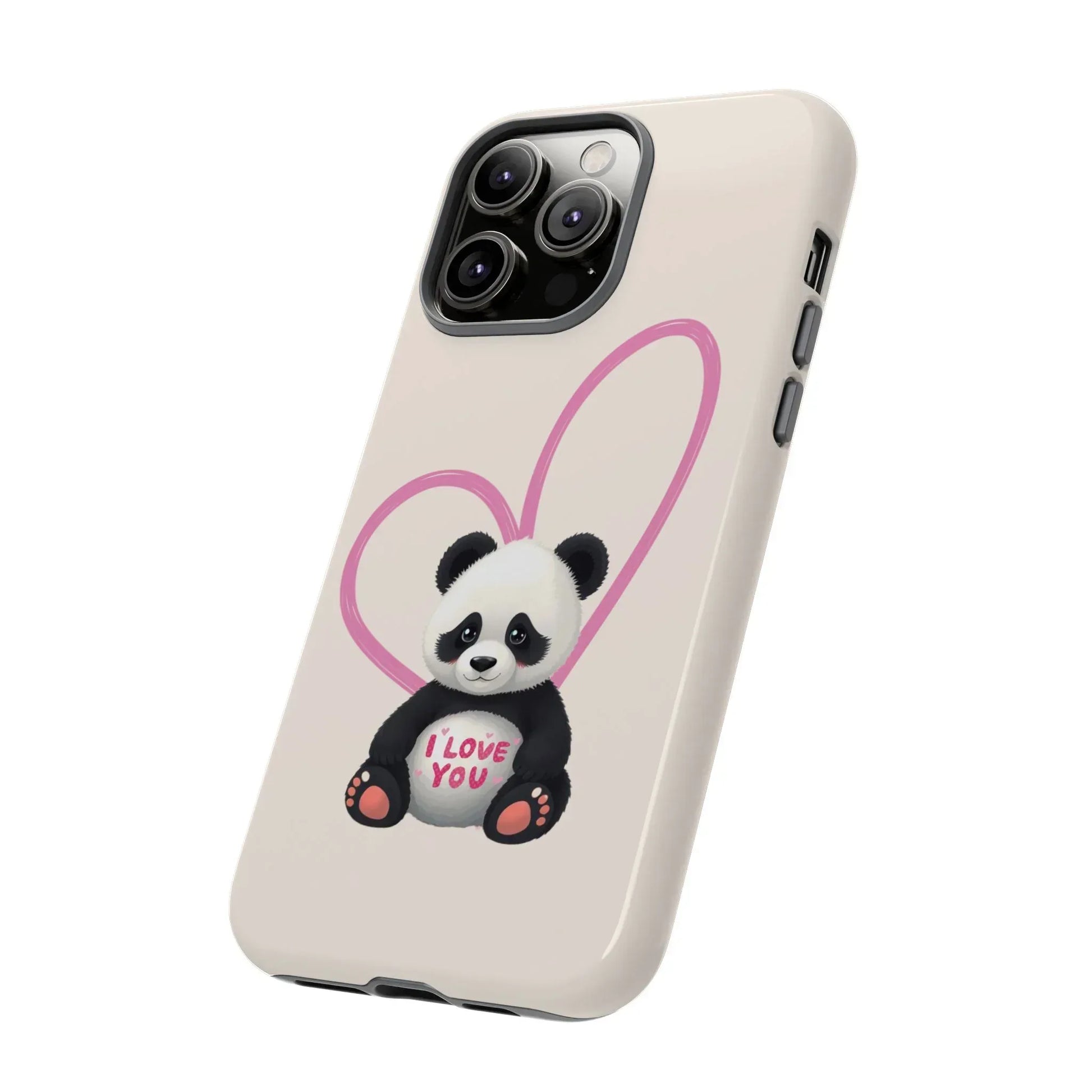 Cute Panda Heart Love Phone Case for iPhone 8-16 - KARARMDESIGN