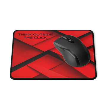 Think Outside the Click – Red & Black Geometric Non-Slip Gaming Mouse Pad for Creative Minds - KARARMDESIGN