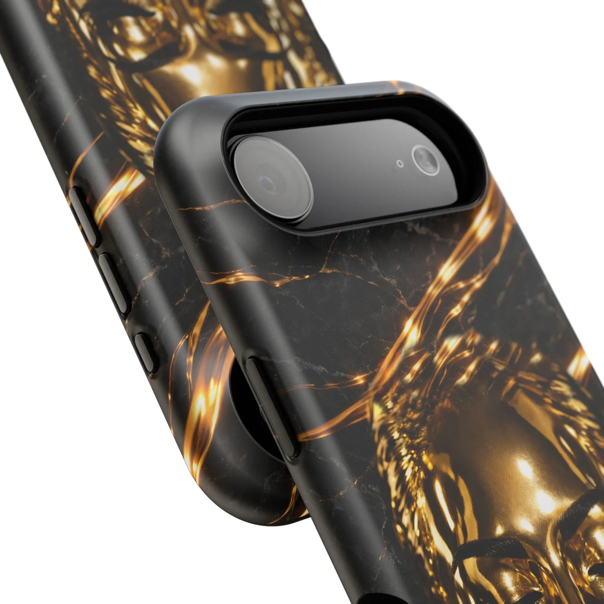 Luxury Gold Portrait Phone Case for iPhone 11-17 and Galaxy S21-S25 - KARARMDESIGN