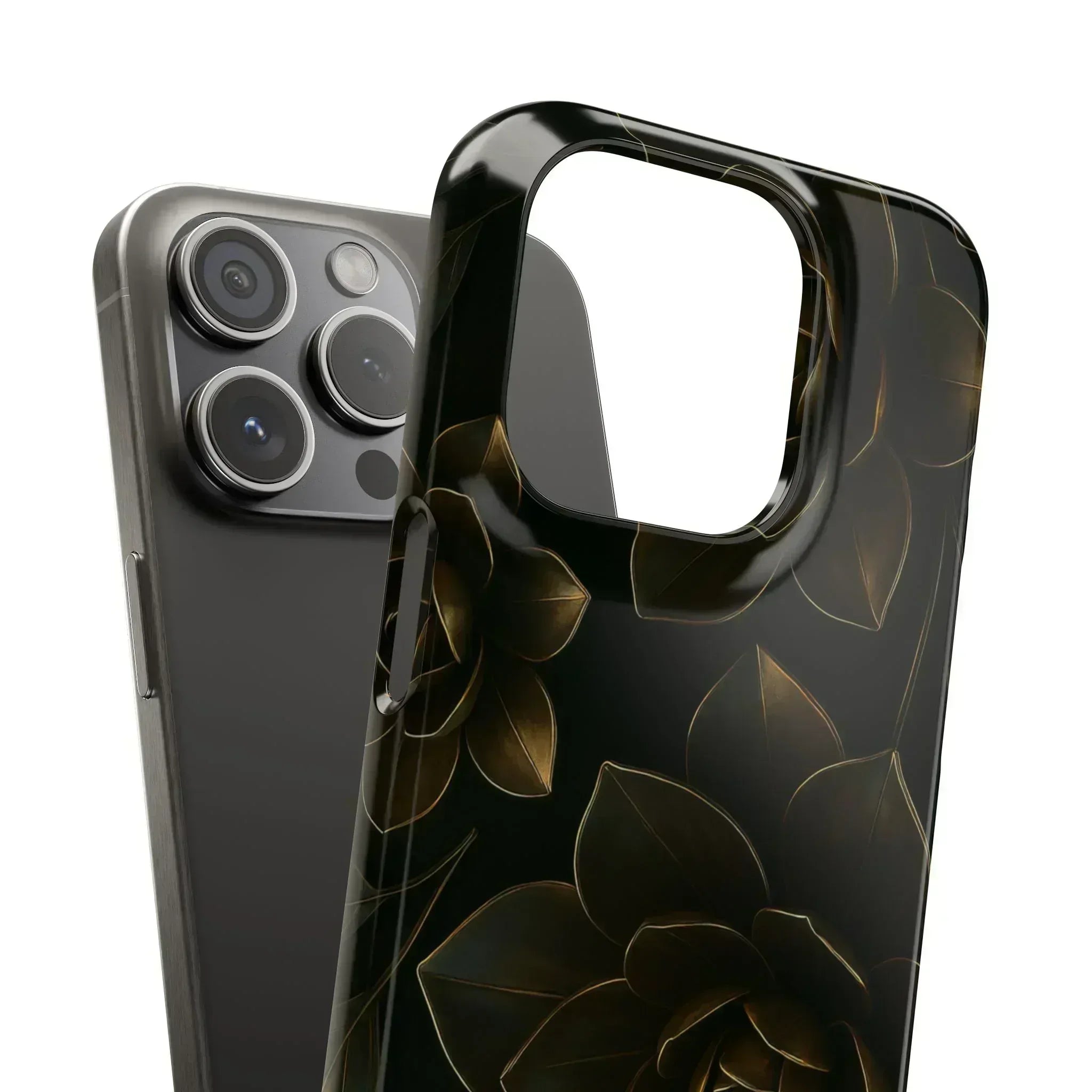 Metal Flower Phone Case for iPhone 8-16 and Galaxy S20-S24 - KARARMDESIGN