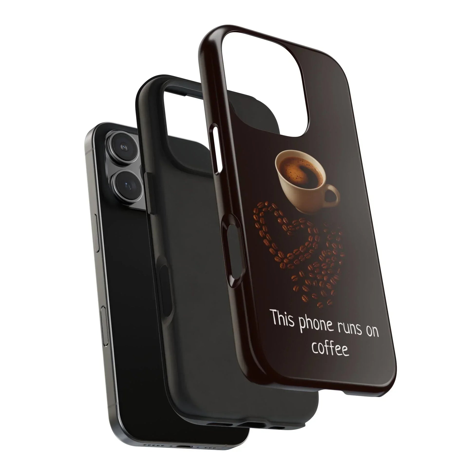 This Phone Runs On Coffee Quote Phone Case for iPhone and Galaxy - KarArmDesign