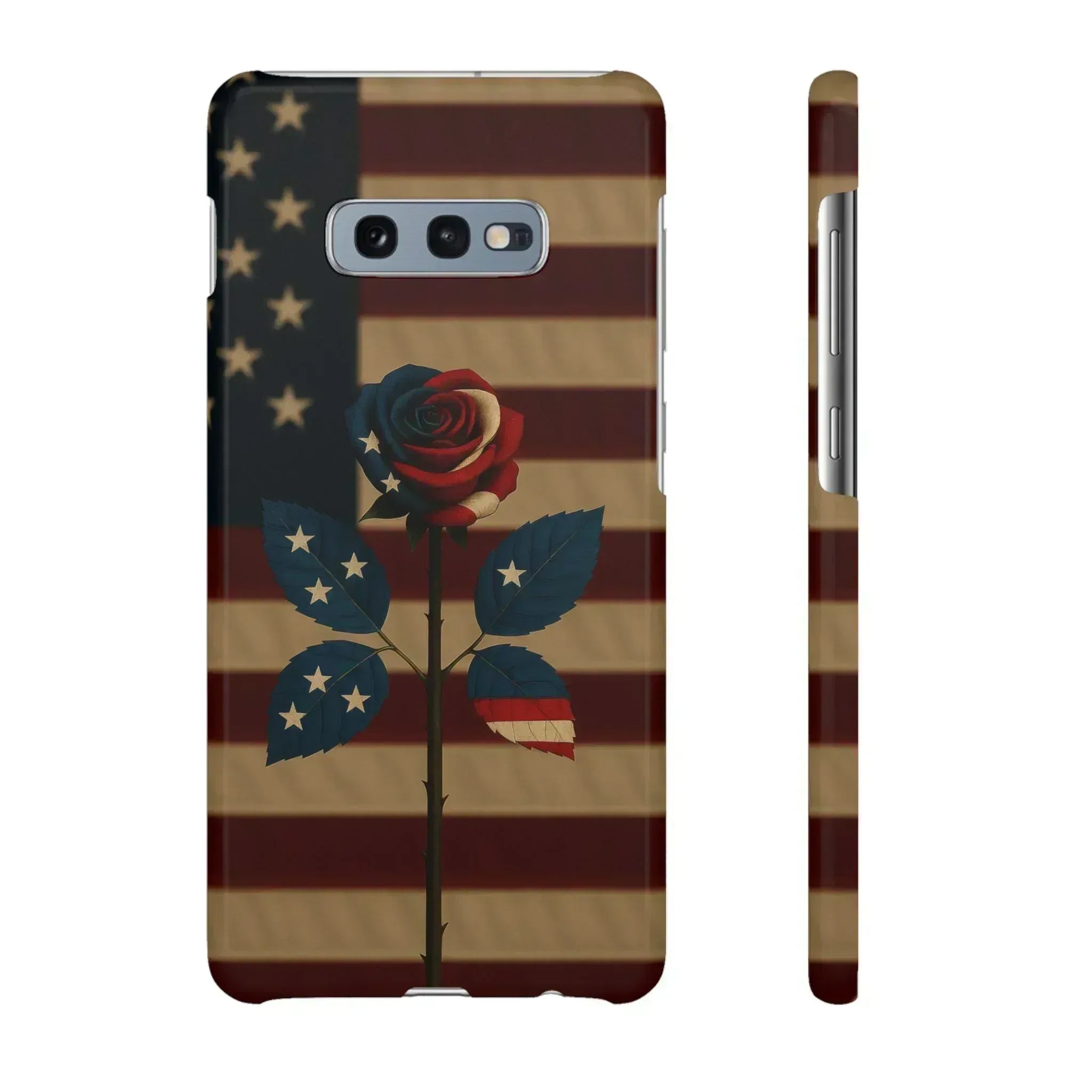 American Rose Flag Phone Case for iPhone 8-16 and Galaxy S10-S24 - KARARMDESIGN