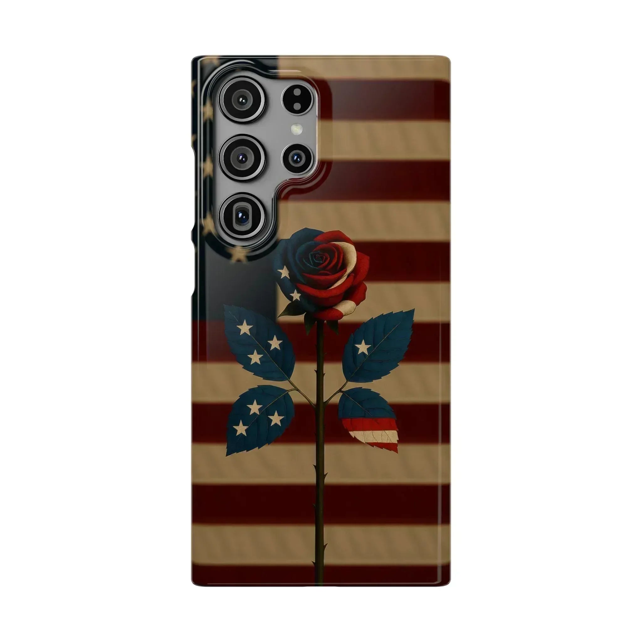 American Rose Flag Phone Case for iPhone 8-16 and Galaxy S10-S24 - KARARMDESIGN