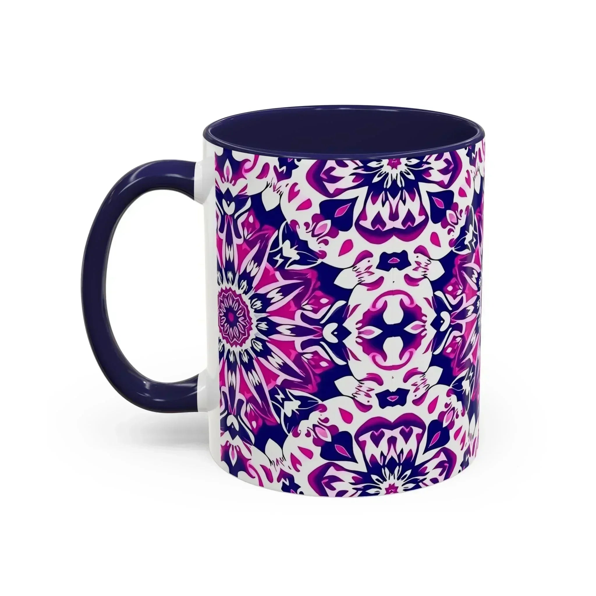 Vibrant Mandala Burst Ceramic Coffee Mug -11 & 15oz - KARARMDESIGN