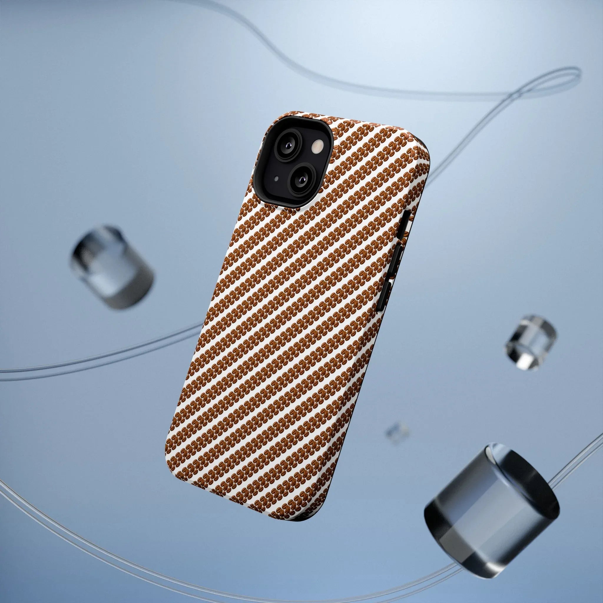 Stylish Coffee Pattern Phone Case for iPhone 11–17 and Galaxy S21–S22 - KARARMDESIGN
