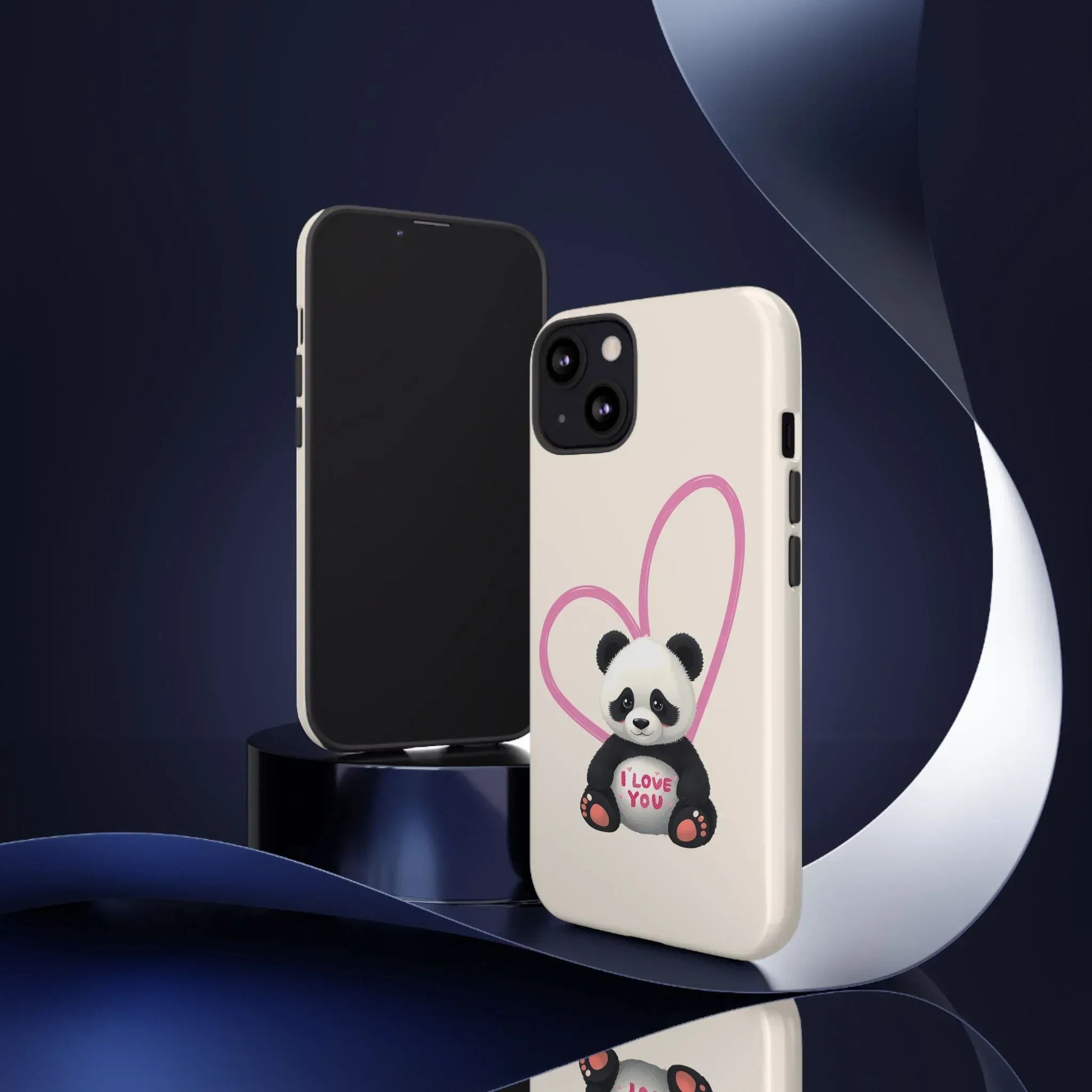 Cute Panda Heart Love Phone Case for iPhone 8-16 - KARARMDESIGN