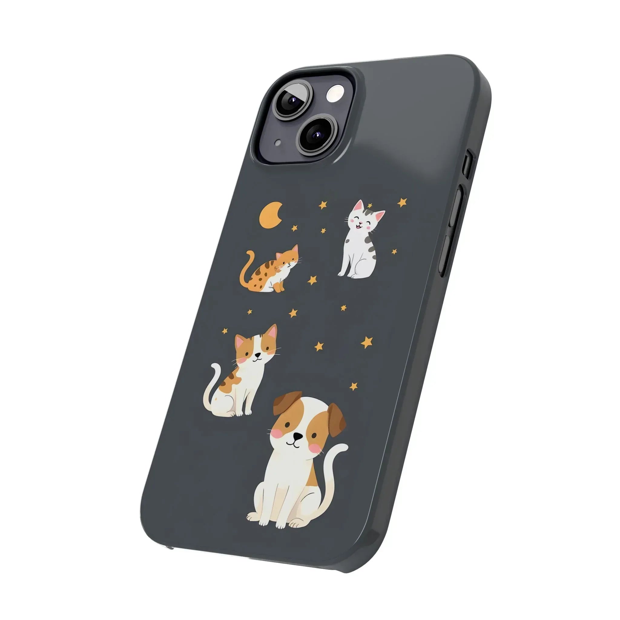 Cute Cat and Dog Phone Case for iPhone 11-17 - KARARMDESIGN