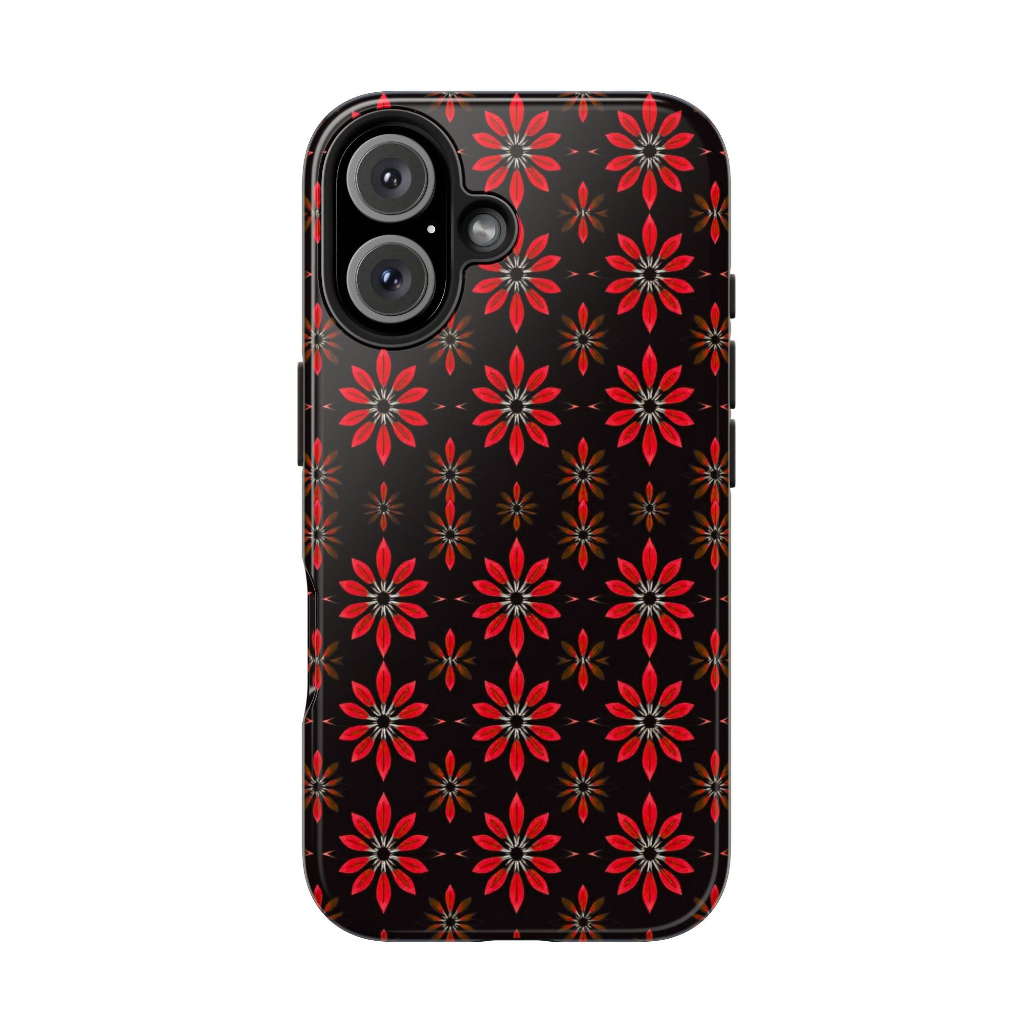 Symmetric Floral Phone Case for iPhone 11-17 and Galaxy S21-S25