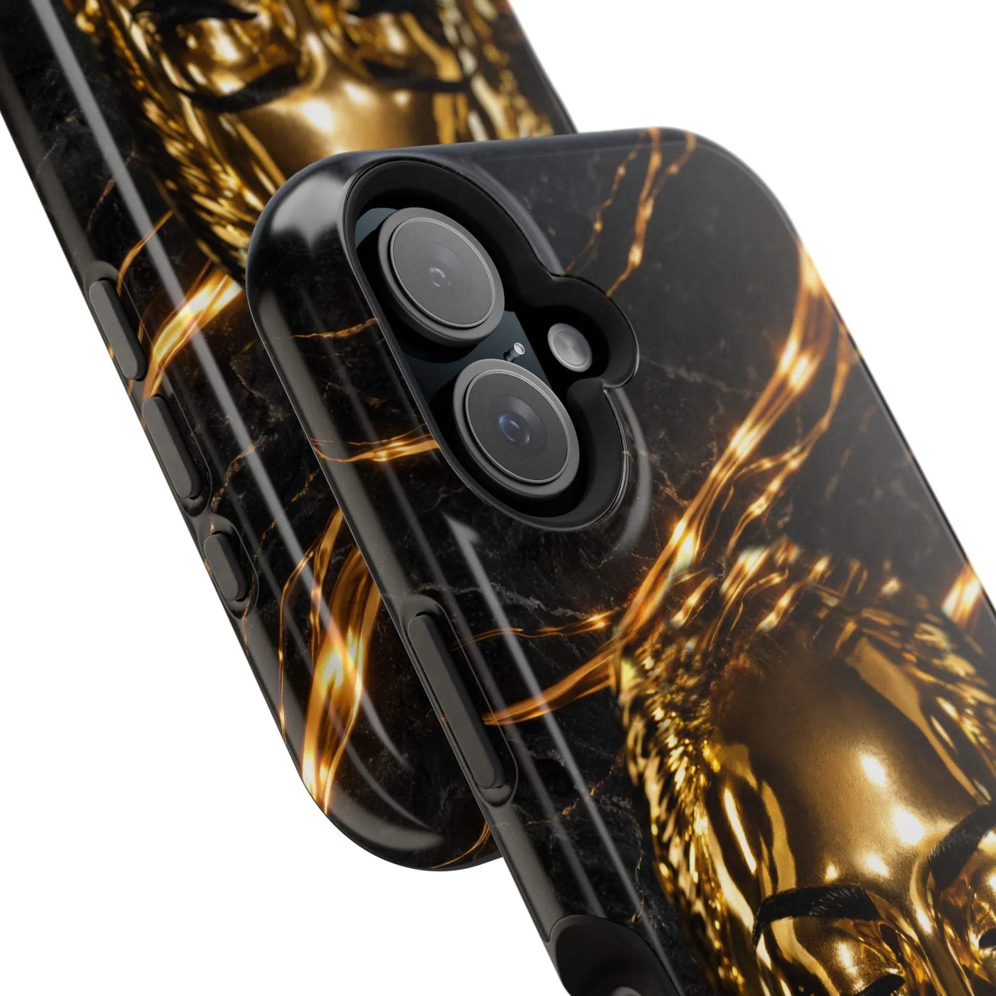 Luxury Gold Portrait Phone Case for iPhone 11-17 and Galaxy S21-S25 - KARARMDESIGN