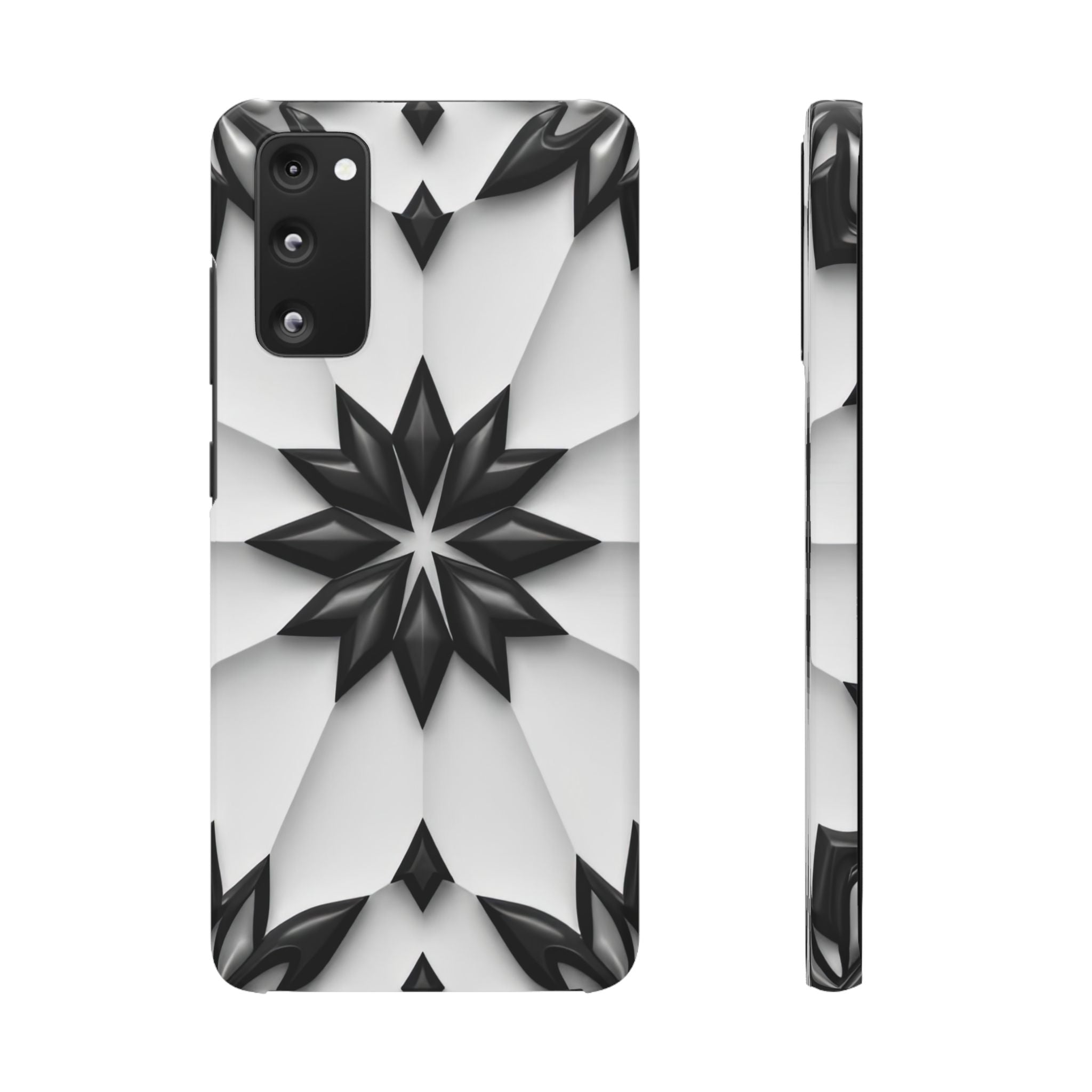 Black & White Geometric Snap Case for iPhone & Samsung Galaxy
