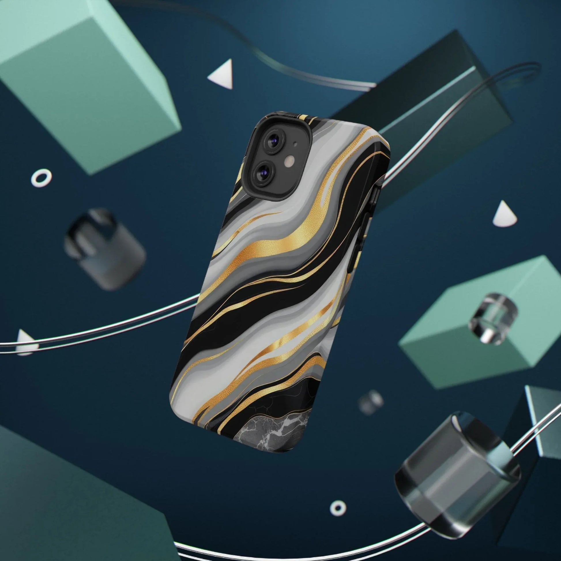 Modern Marble Flow Phone Case for iPhone 11-17 - KARARMDESIGN