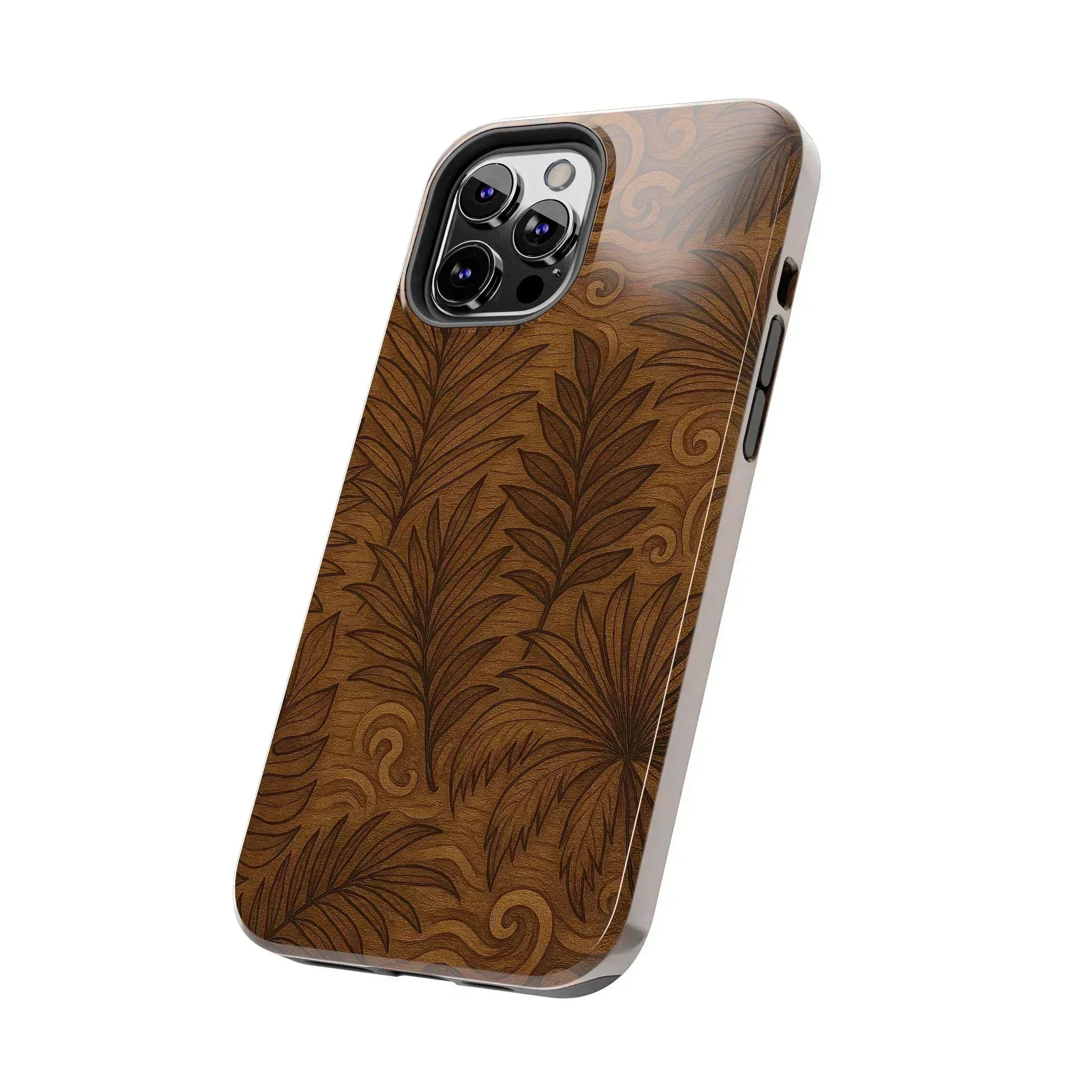 Wood Leaf Armor Phone Case for iPhone and Galaxy - KARARMDESIGN