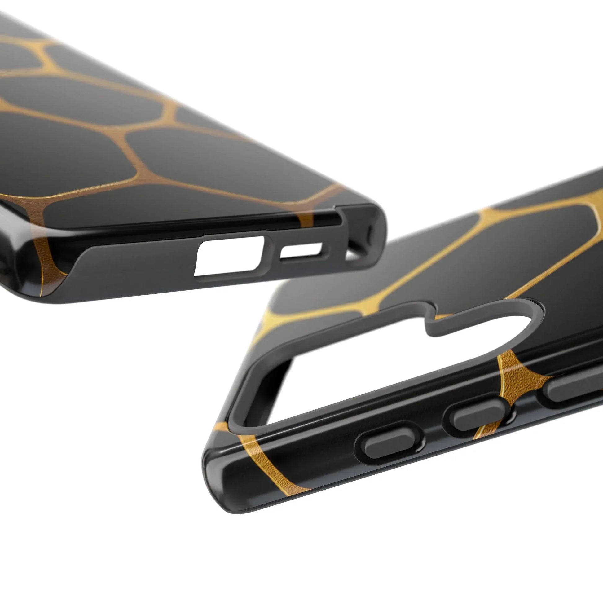 Golden Cellscape Phone Case for iPhone 8-17 and Galaxy S20-S25 - KARARMDESIGN