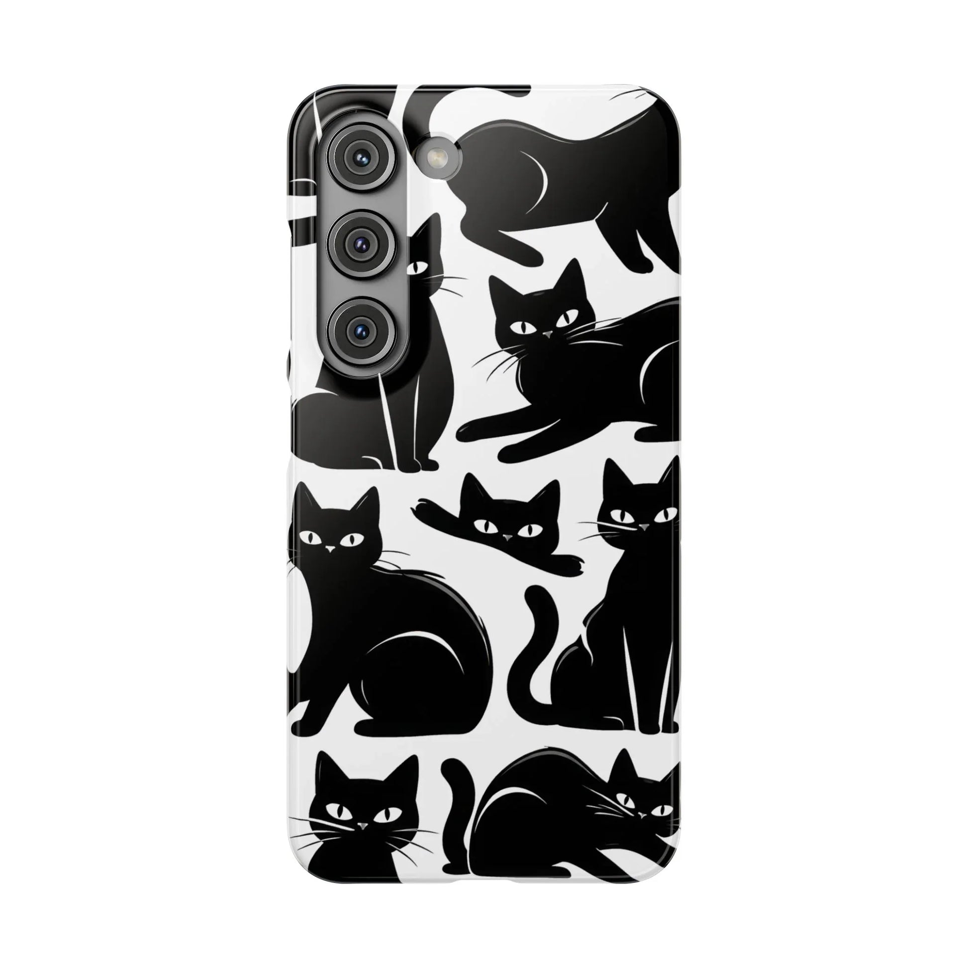 Black Cats Phone Case for iPhone 11-17 and Galaxy S20-S25 - KARARMDESIGN