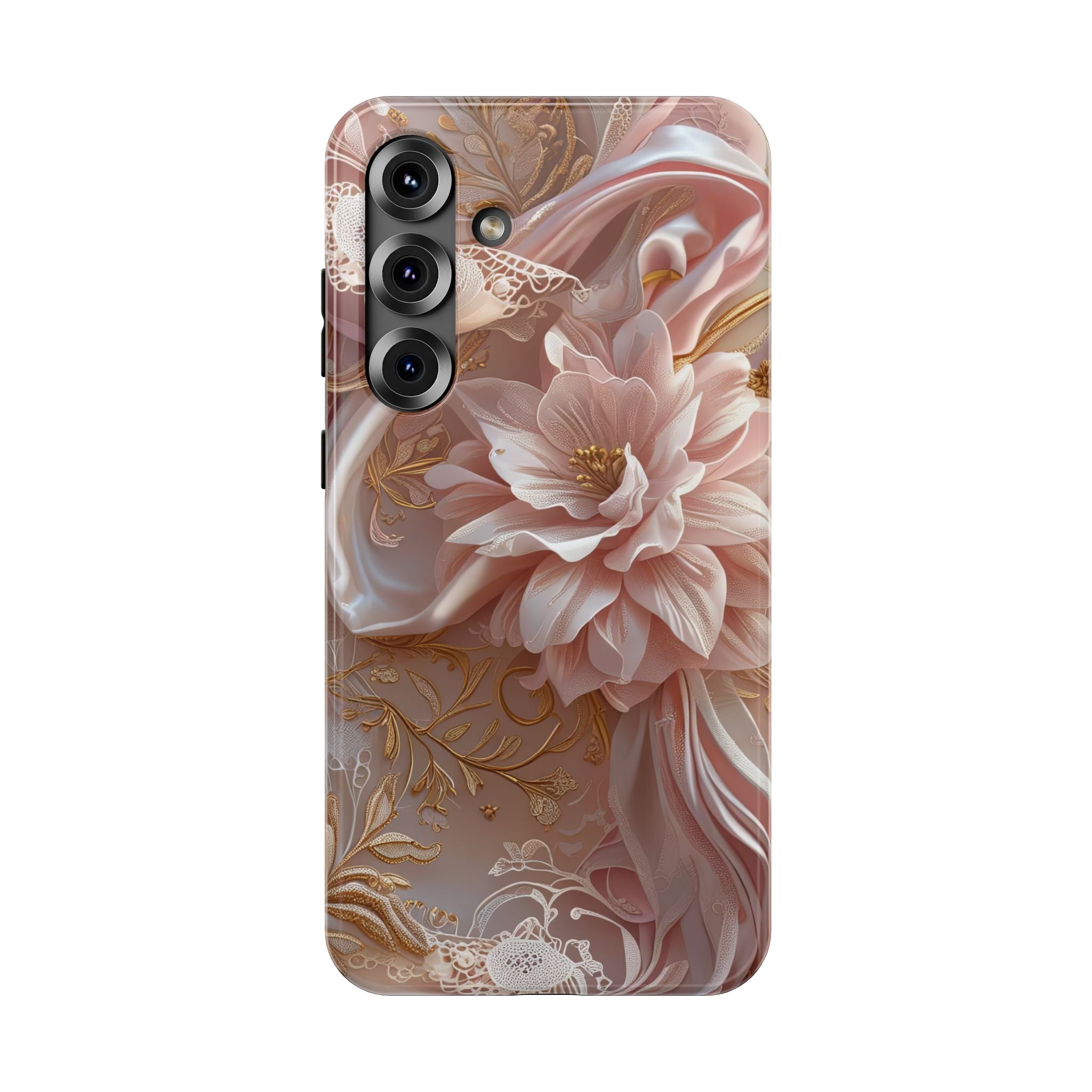 Elegant Floral Phone Case for iPhone 11–17, 16e & Galaxy S22–S26