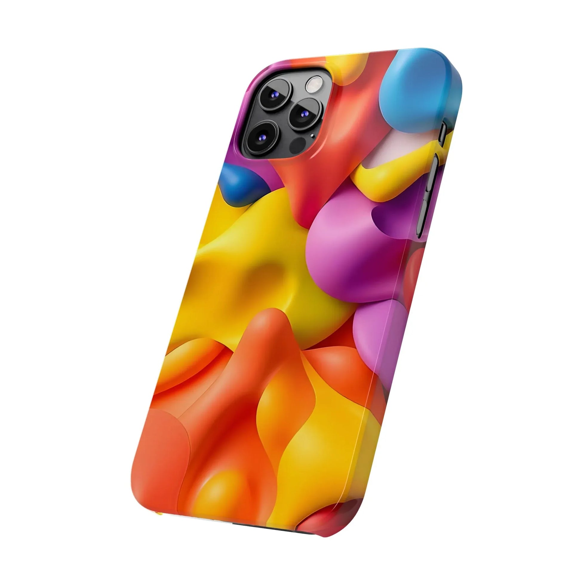 Vibrant Abstract Color Phone Case for iPhone 11-16 - KARARMDESIGN