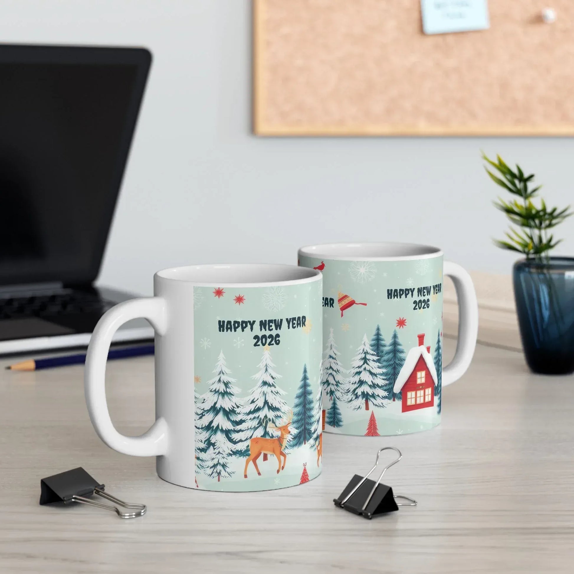 New Year Vibes Ceramic Mug, (11oz, 15oz) - KARARMDESIGN