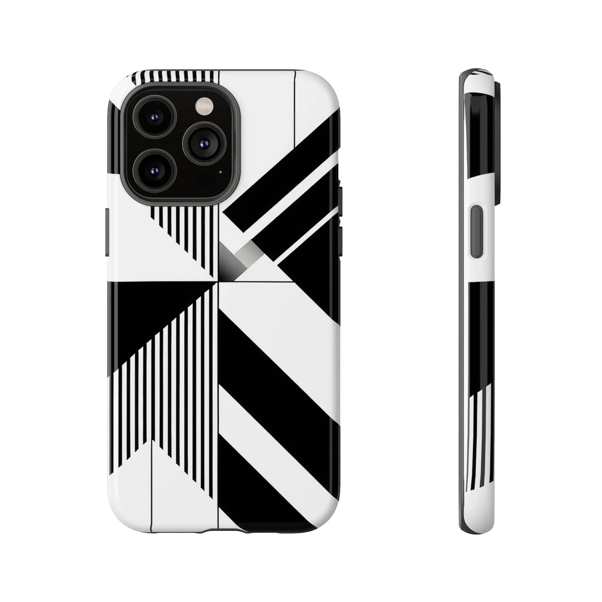 Monochrome Tough Phone Case for iPhone 11-16 and Galaxy S20–S25 - KARARMDESIGN