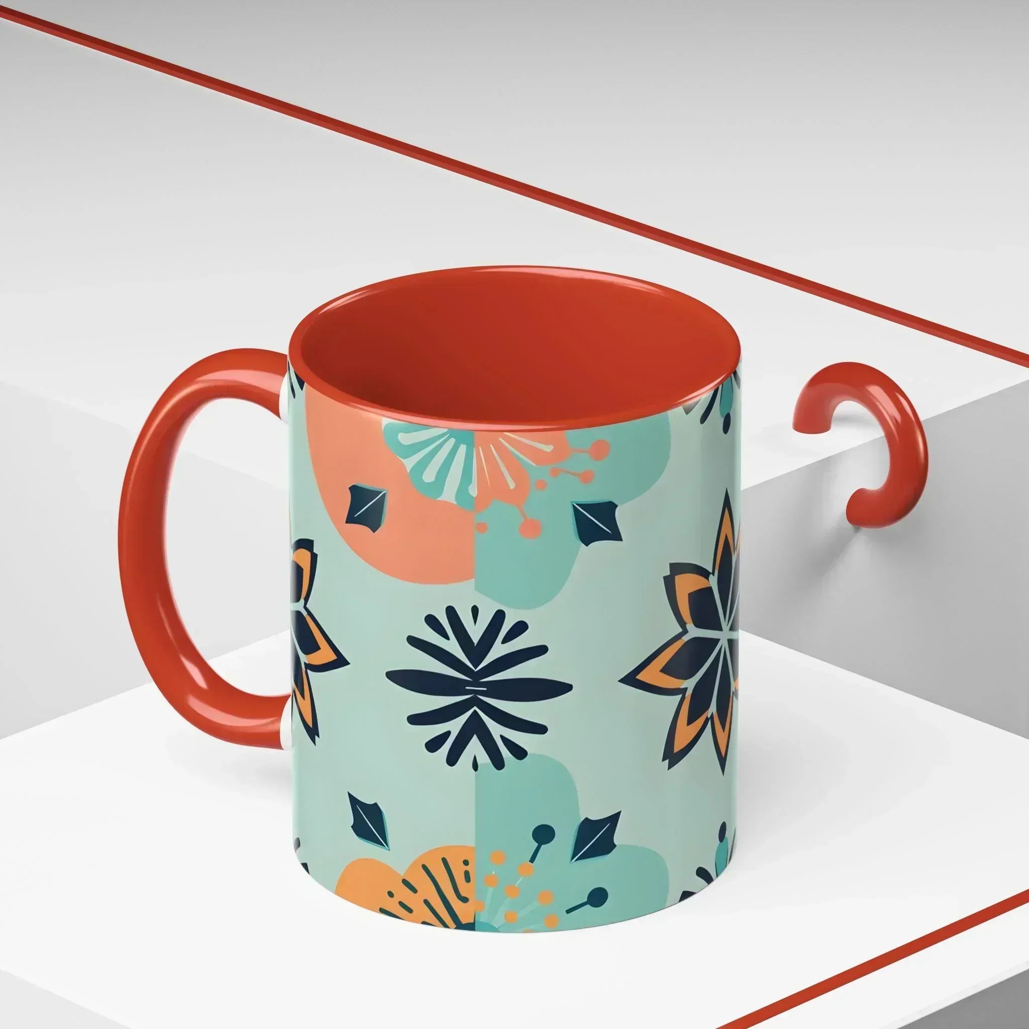 Floral Ornament Coffee Mug – 11oz - KARARMDESIGN