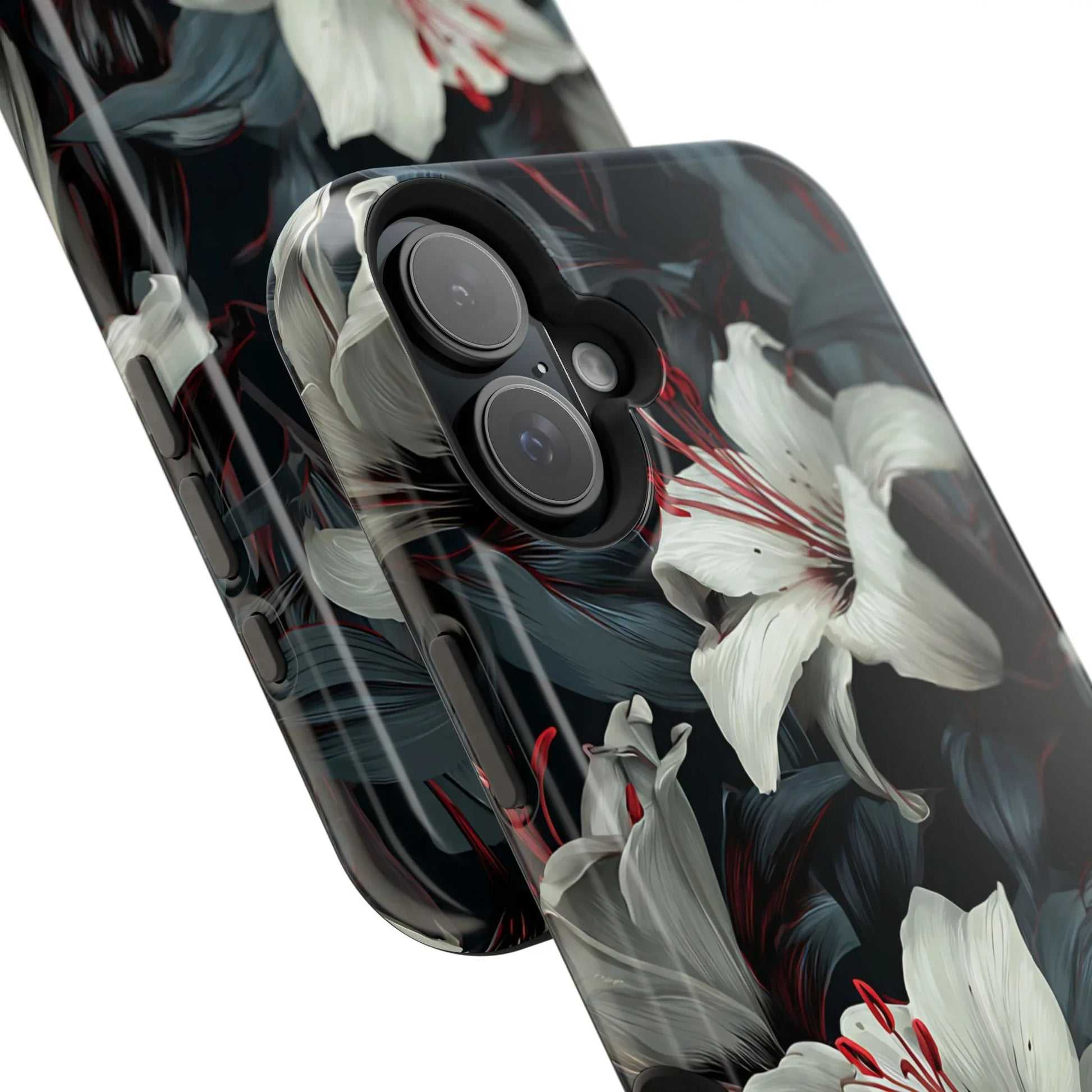 White Lily Floral Phone Case for iPhone 13-17 - KARARMDESIGN