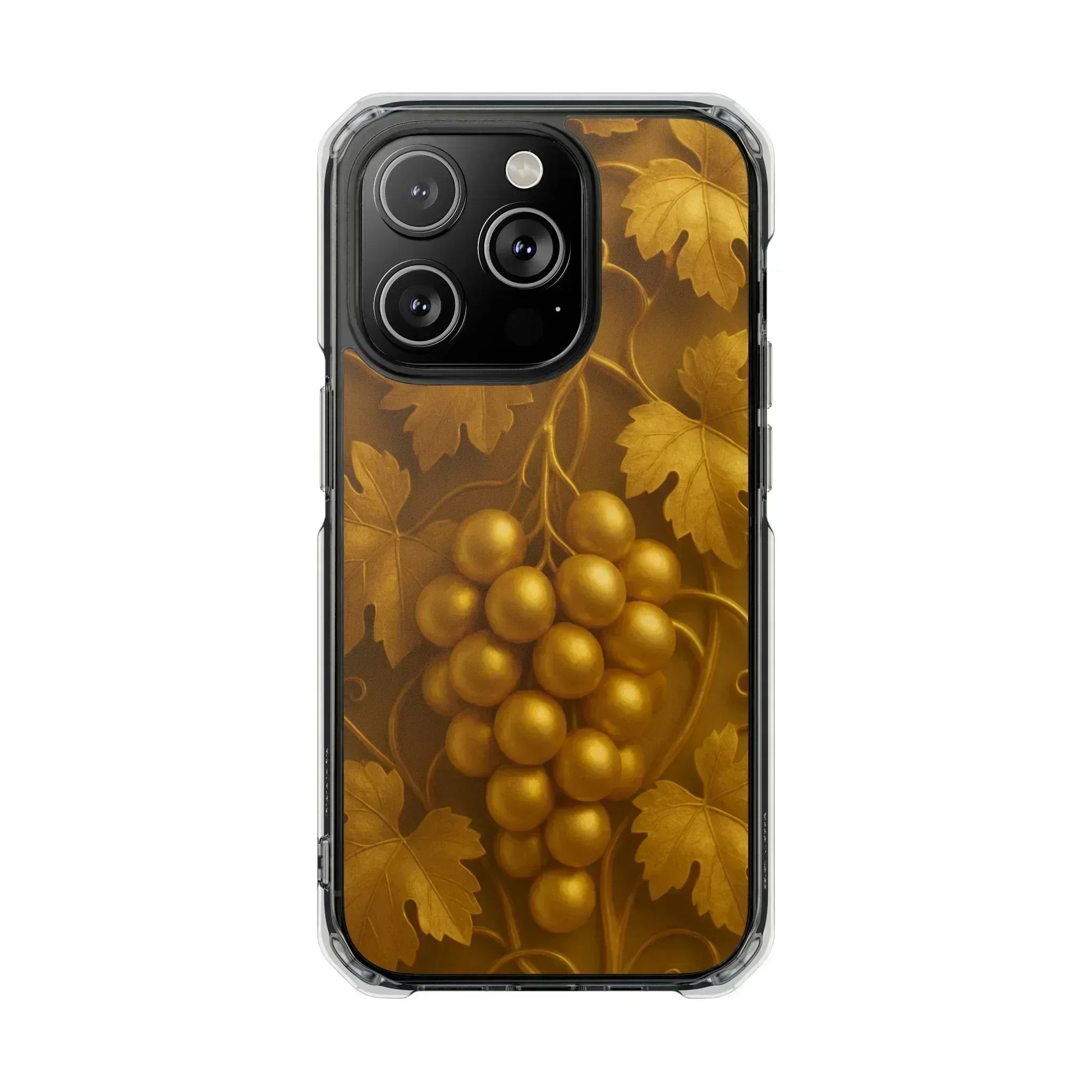 Golden Grapes Phone Case for iPhone 14–16 - KARARMDESIGN