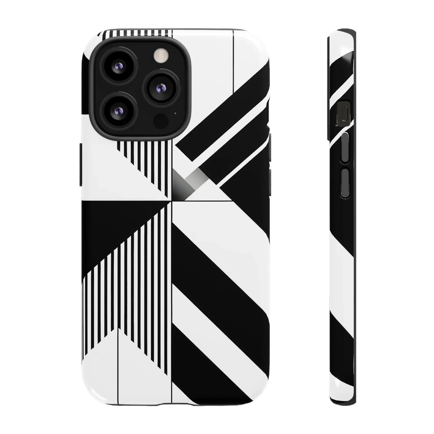 Monochrome Tough Phone Case for iPhone 11-16 and Samsung Galaxy S10–S25 Models - KarArmDesign