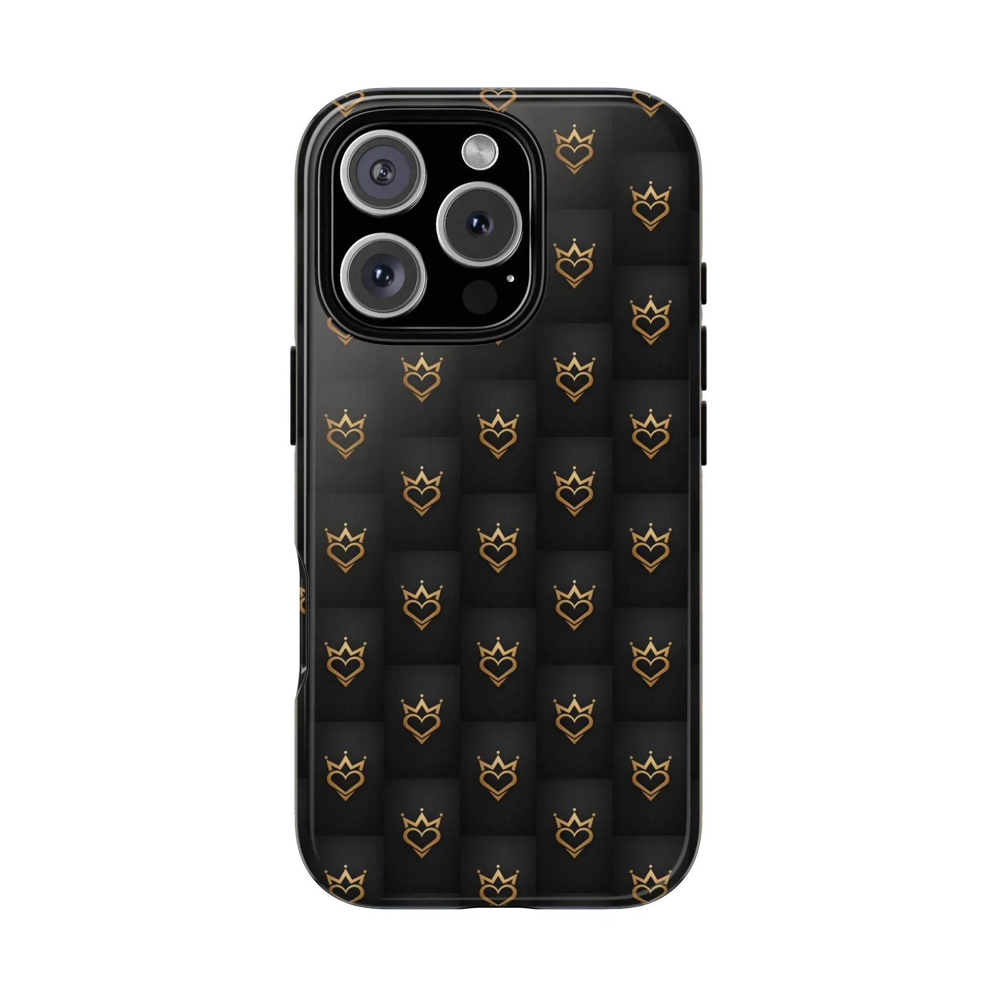 Crowned Heart Doodle Phone Case for iPhone 11-17 & Galaxy S10-S25 - KARARMDESIGN