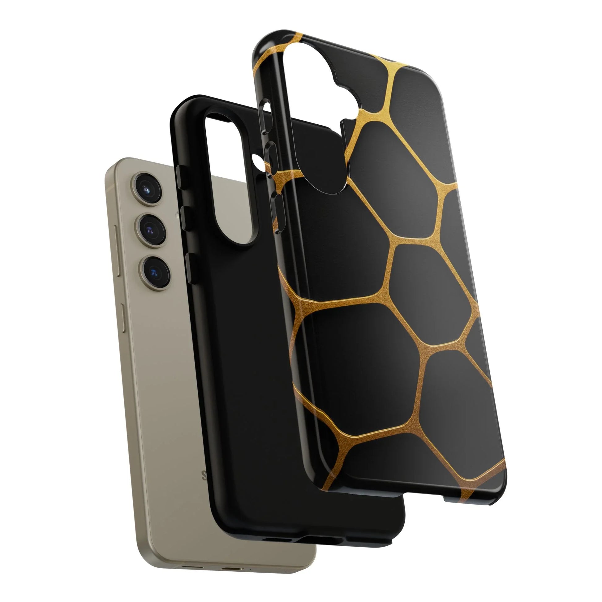 Golden Cellscape Phone Case for iPhone 8-16 and Galaxy S10-S25 Models - KarArmDesign