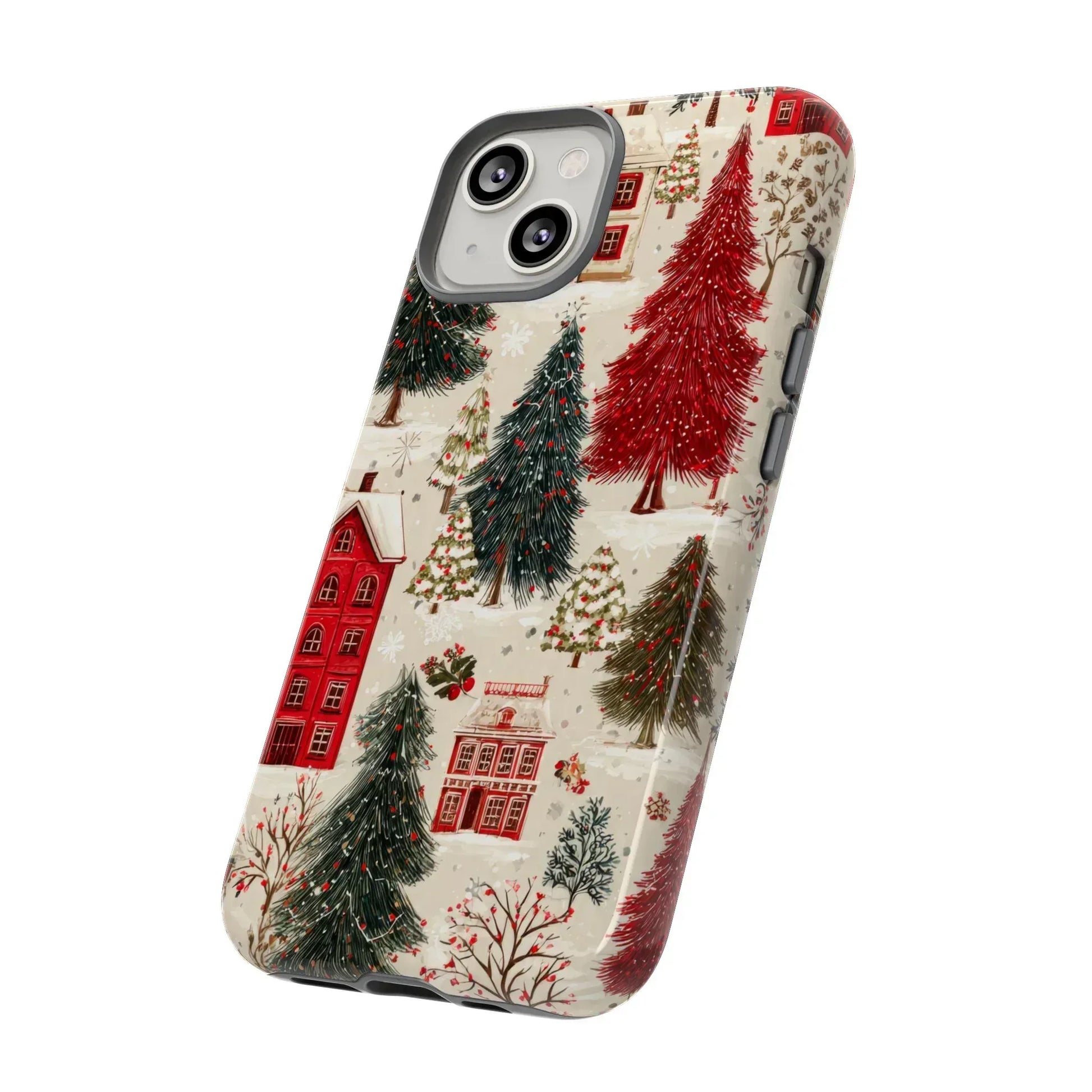 Cozy Winter Village Phone Case for iPhone 11-17 and Galaxy S10-S25 - KARARMDESIGN