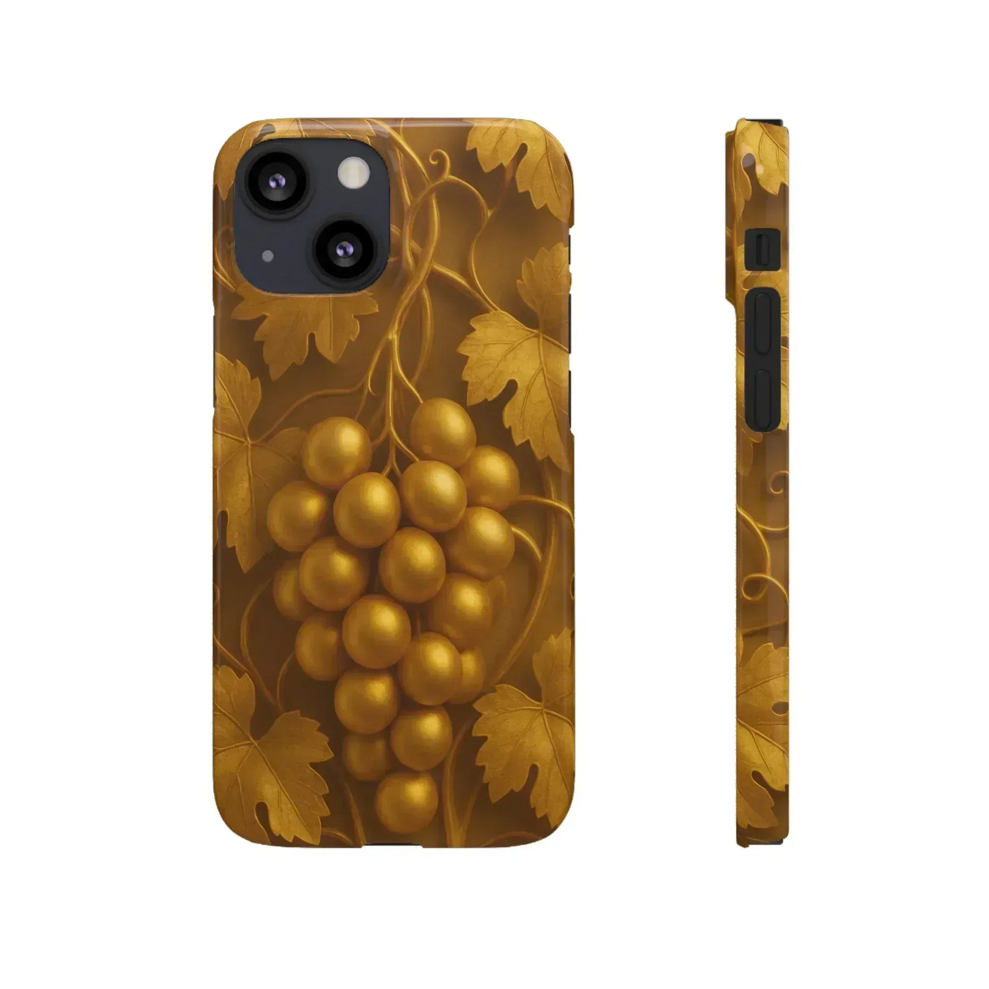 Golden Grapes Phone Case for iPhone 8–16 - KARARMDESIGN