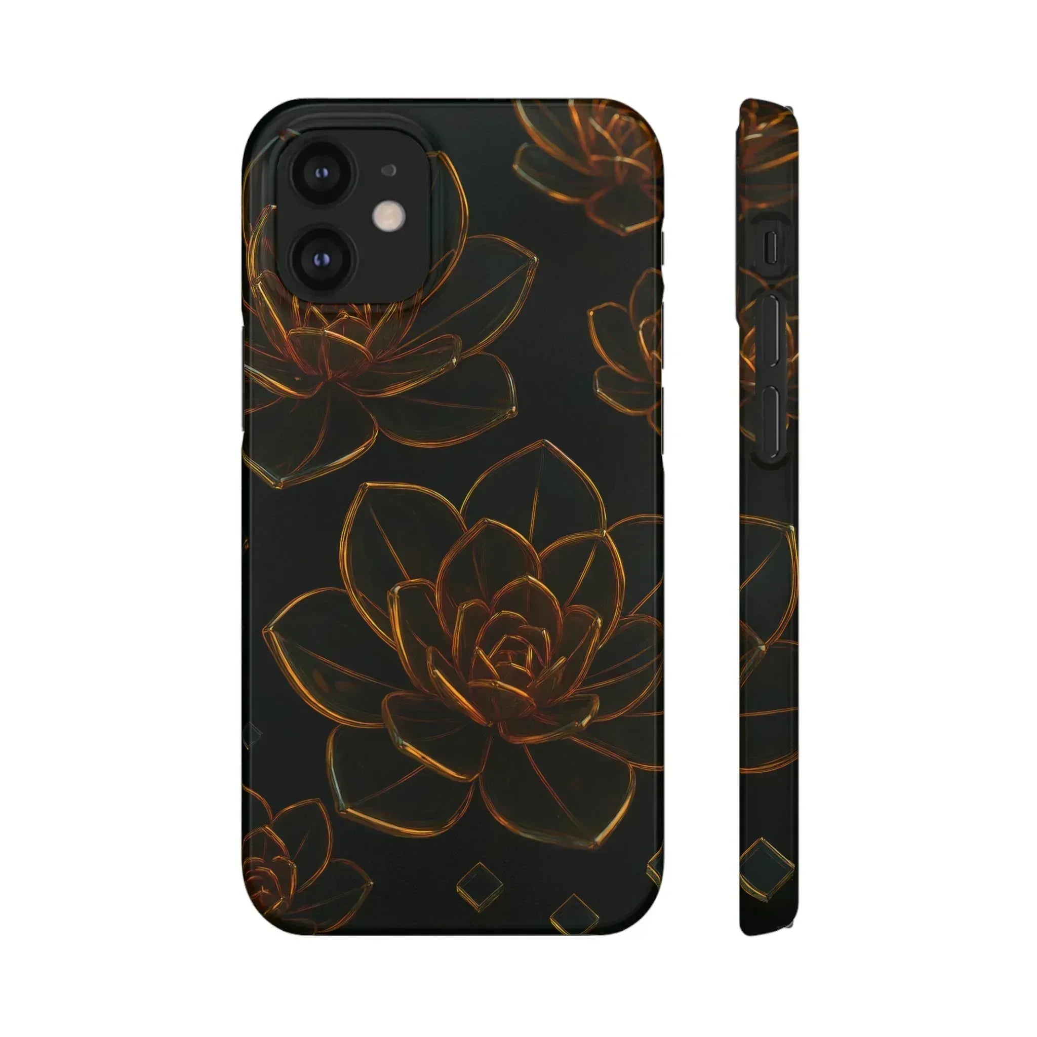 Glass Flower Phone Case for iPhone 8-16 and Galaxy S20-S24 - KARARMDESIGN