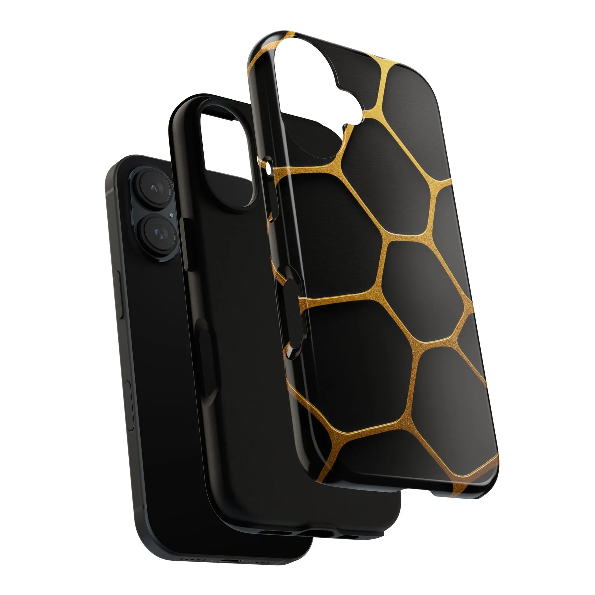 Golden Cellscape Phone Case for iPhone 8-17 and Galaxy S20-S25 - KARARMDESIGN