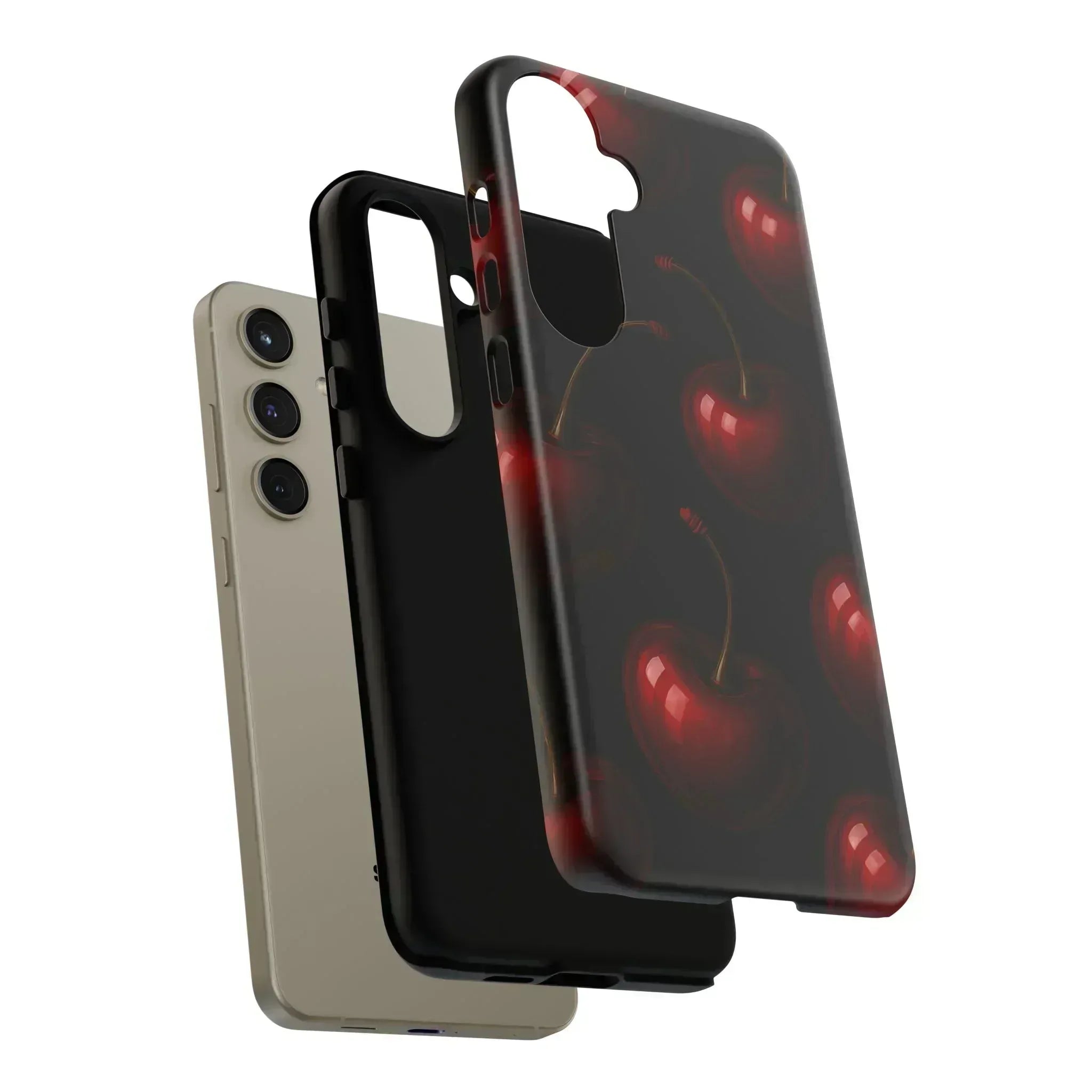 Cherry Phone Case for iPhone X-16 and Galaxy S20-S25 - KARARMDESIGN