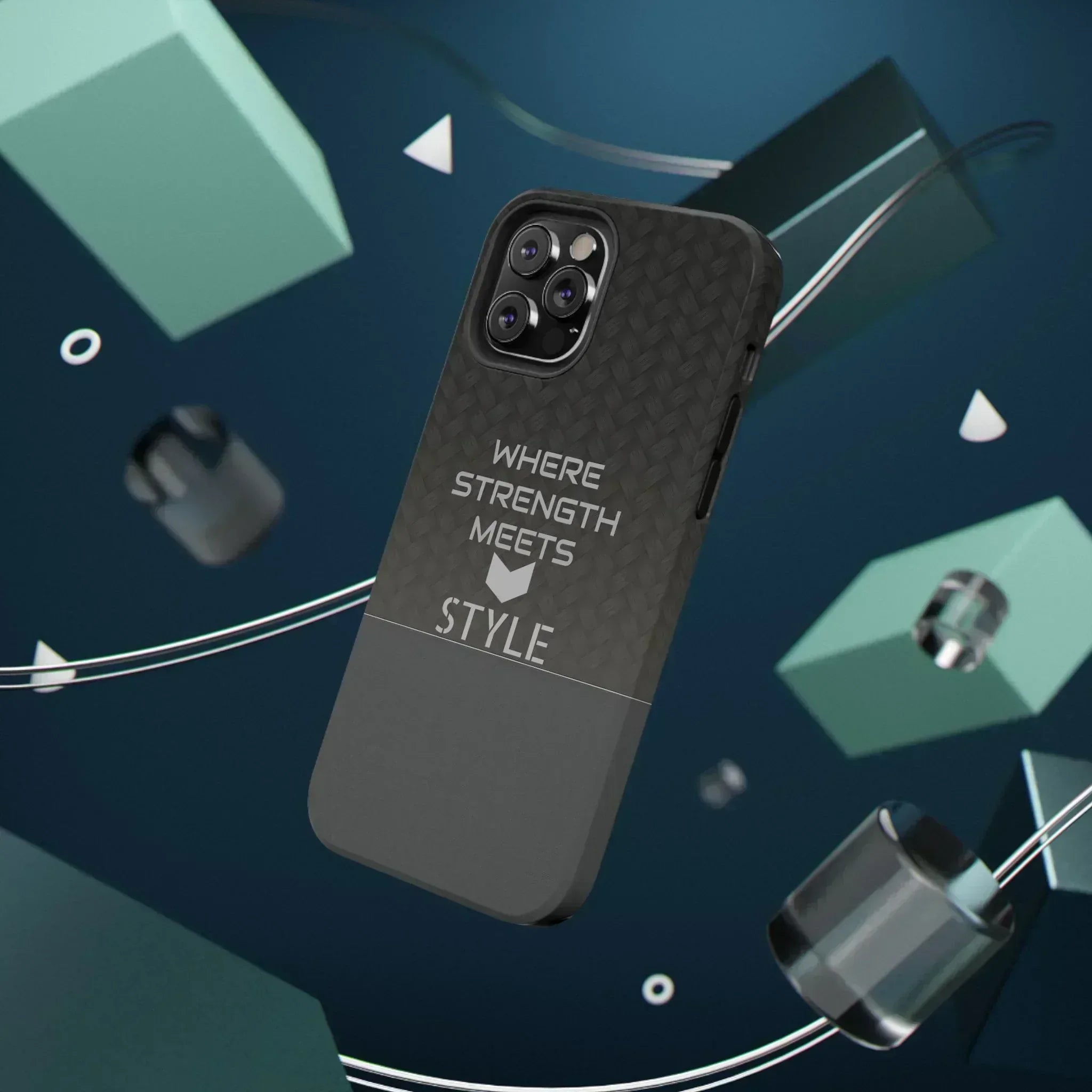 Gray Carbon Phone Case for iPhone 12-16 and Galaxy S21-S22 - KARARMDESIGN