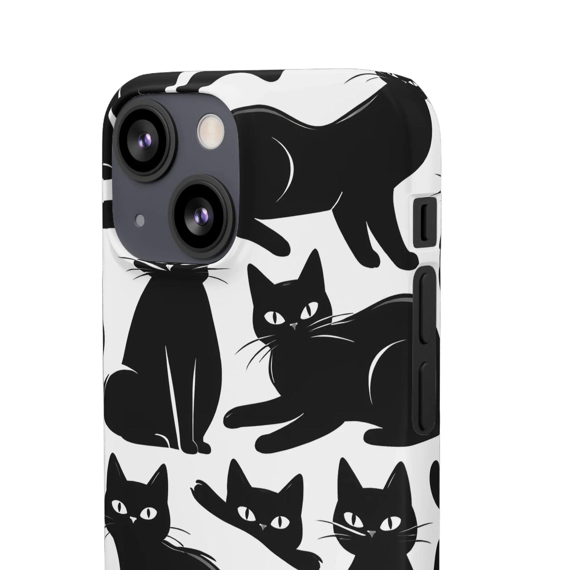 Black Cats Phone Case for iPhone 11-17 and Galaxy S20-S25 - KARARMDESIGN
