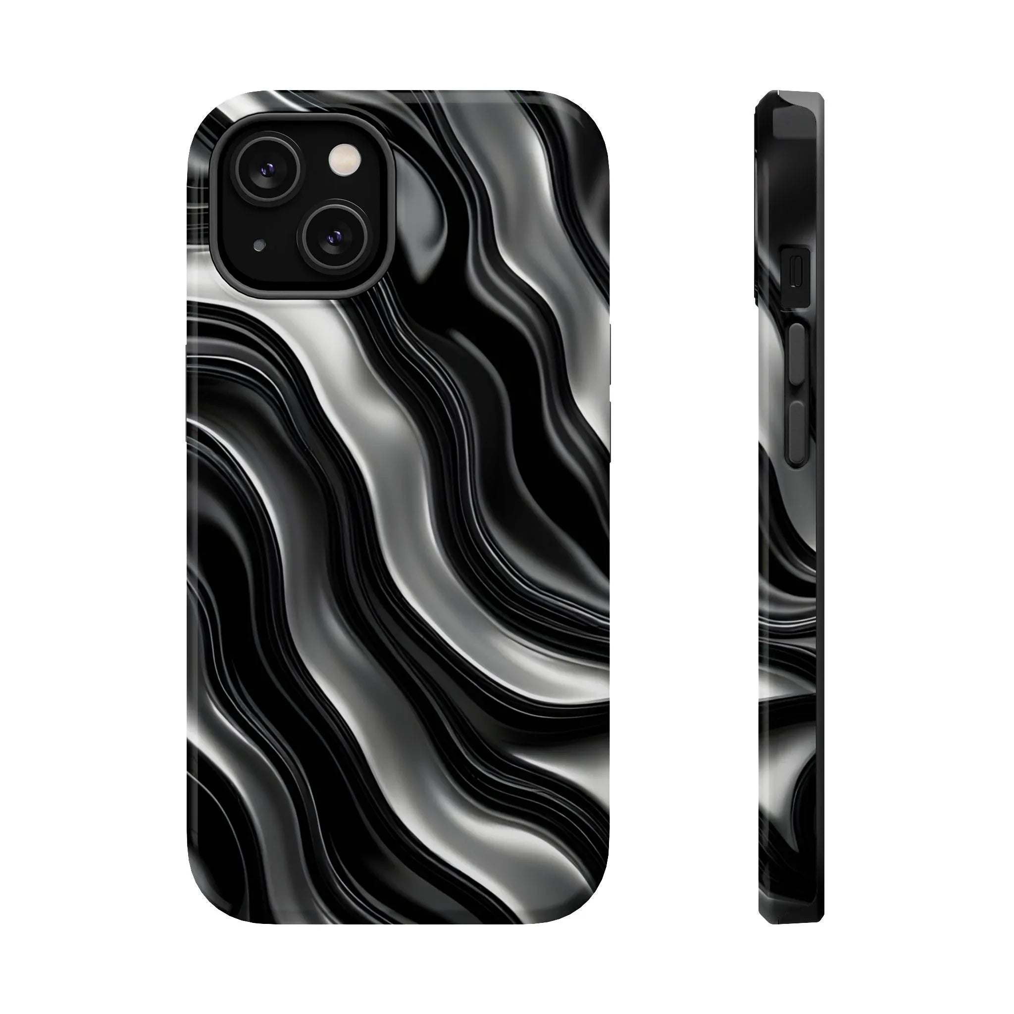 Wavy Illusion Marble Phone Case for iPhone 13-17 - KARARMDESIGN