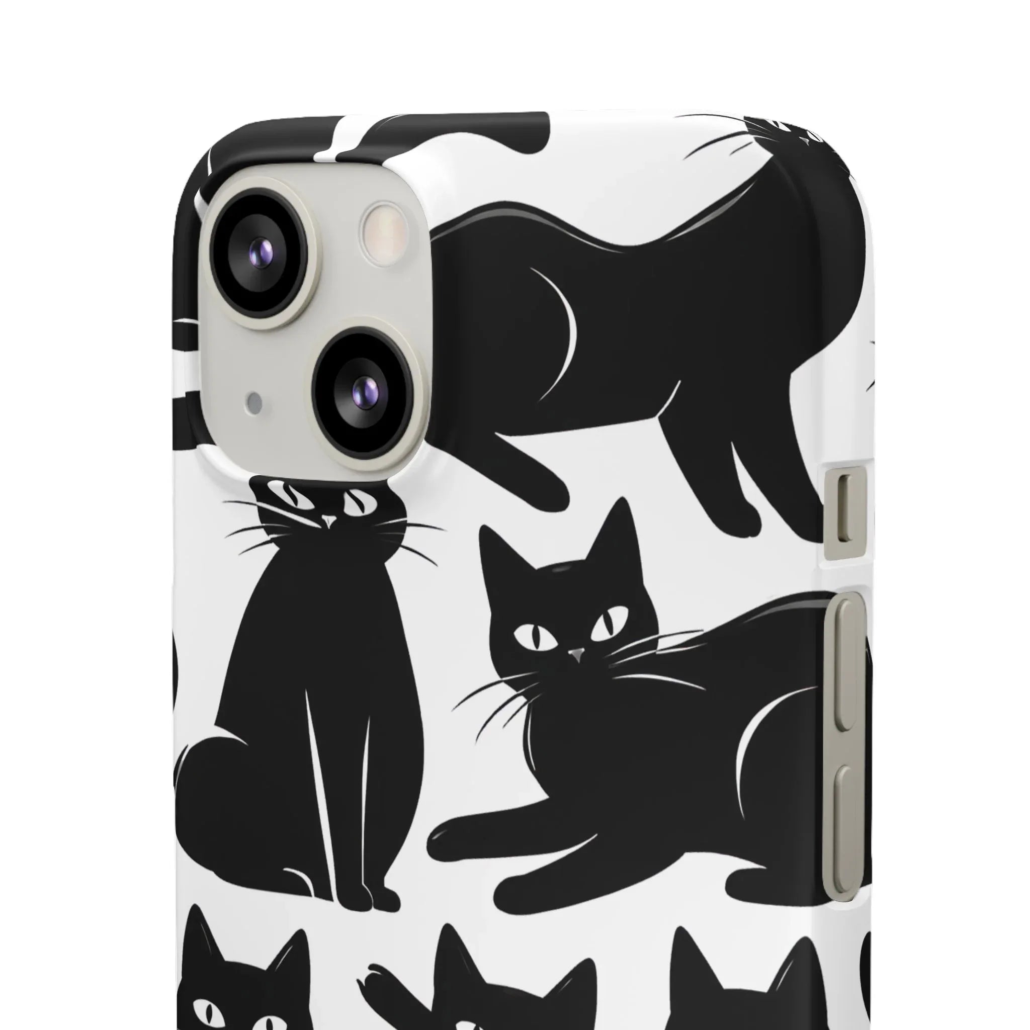 Black Cats Phone Case for iPhone 11-17 and Galaxy S20-S25 - KARARMDESIGN