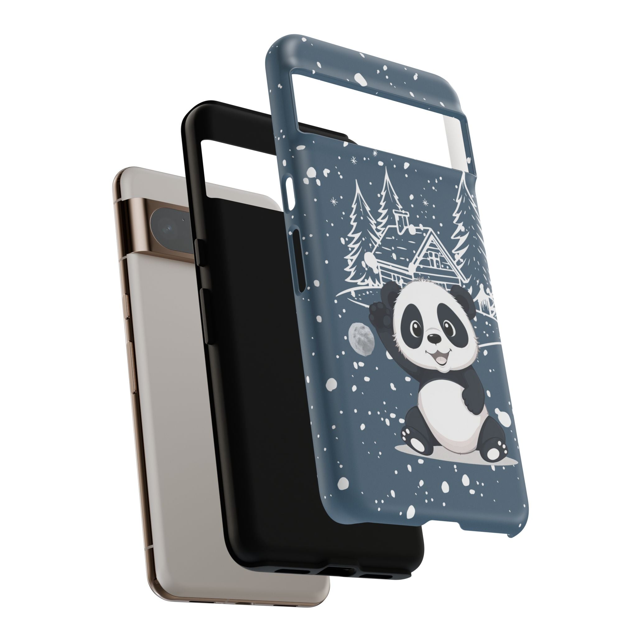 Cute Panda Phone Case for Samsung Galaxy S20–S26 & Google Pixel 6–9