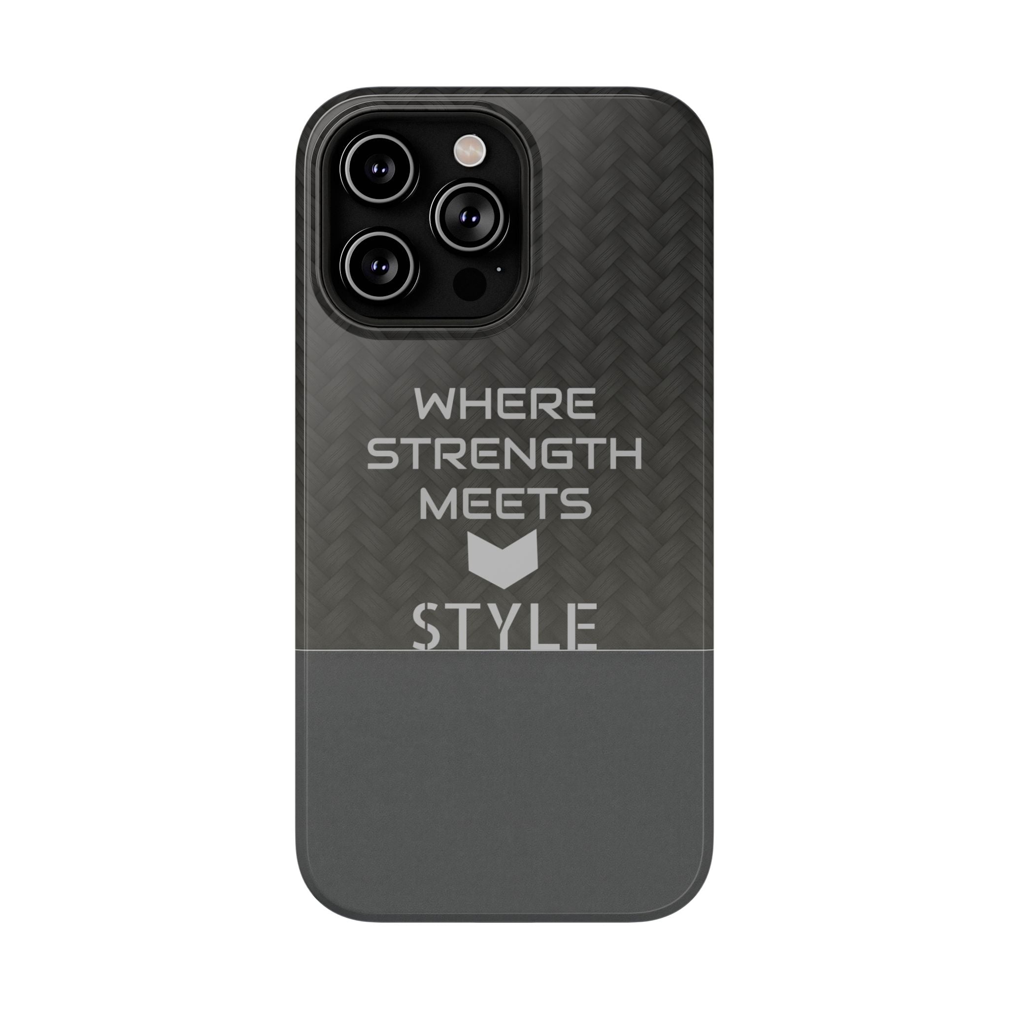 Gray Carbon Phone Case for iPhone 12-16 and Galaxy S21-S22