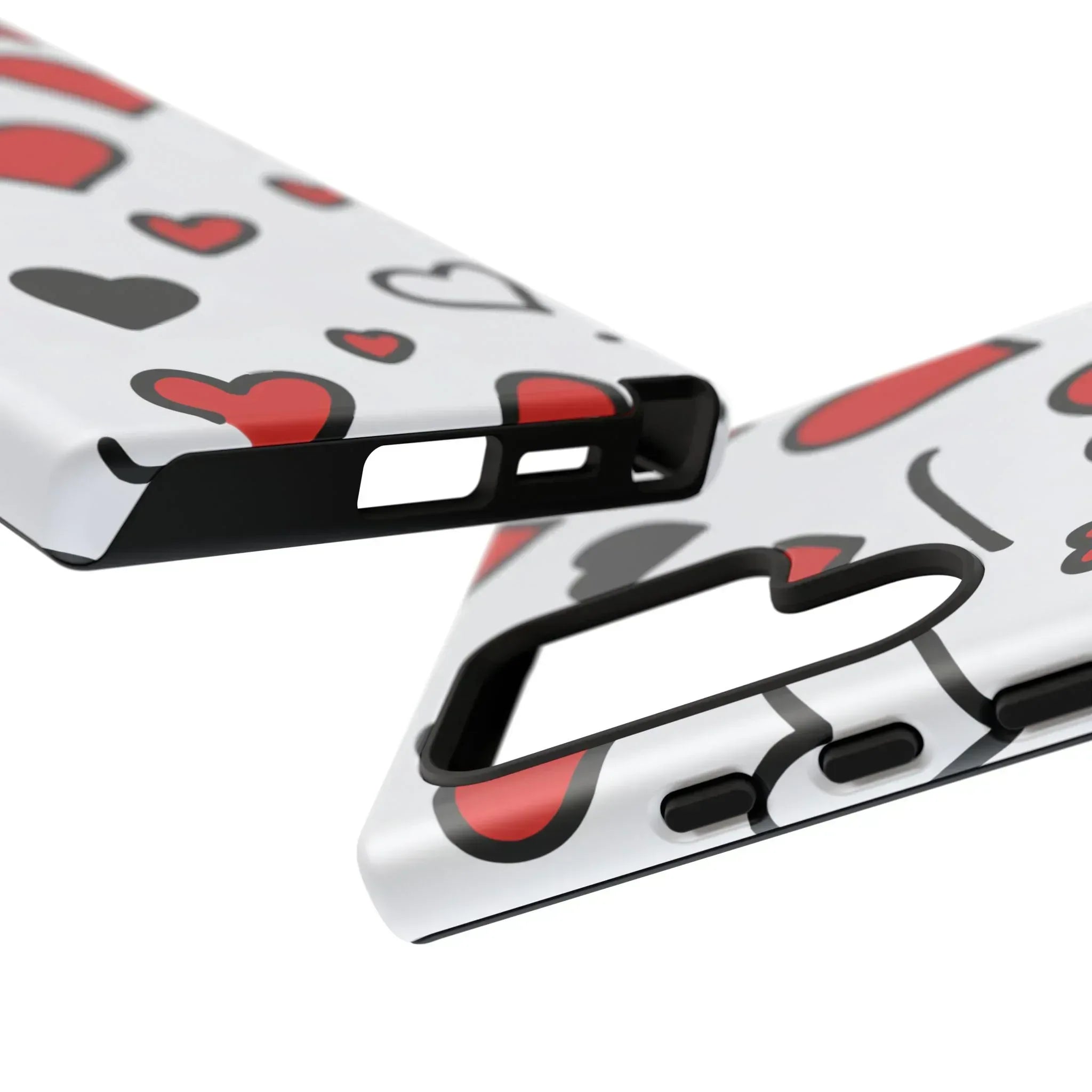 Scattered Hearts Phone Case for iPhone 11-17 and Galaxy S10-S25 - KARARMDESIGN